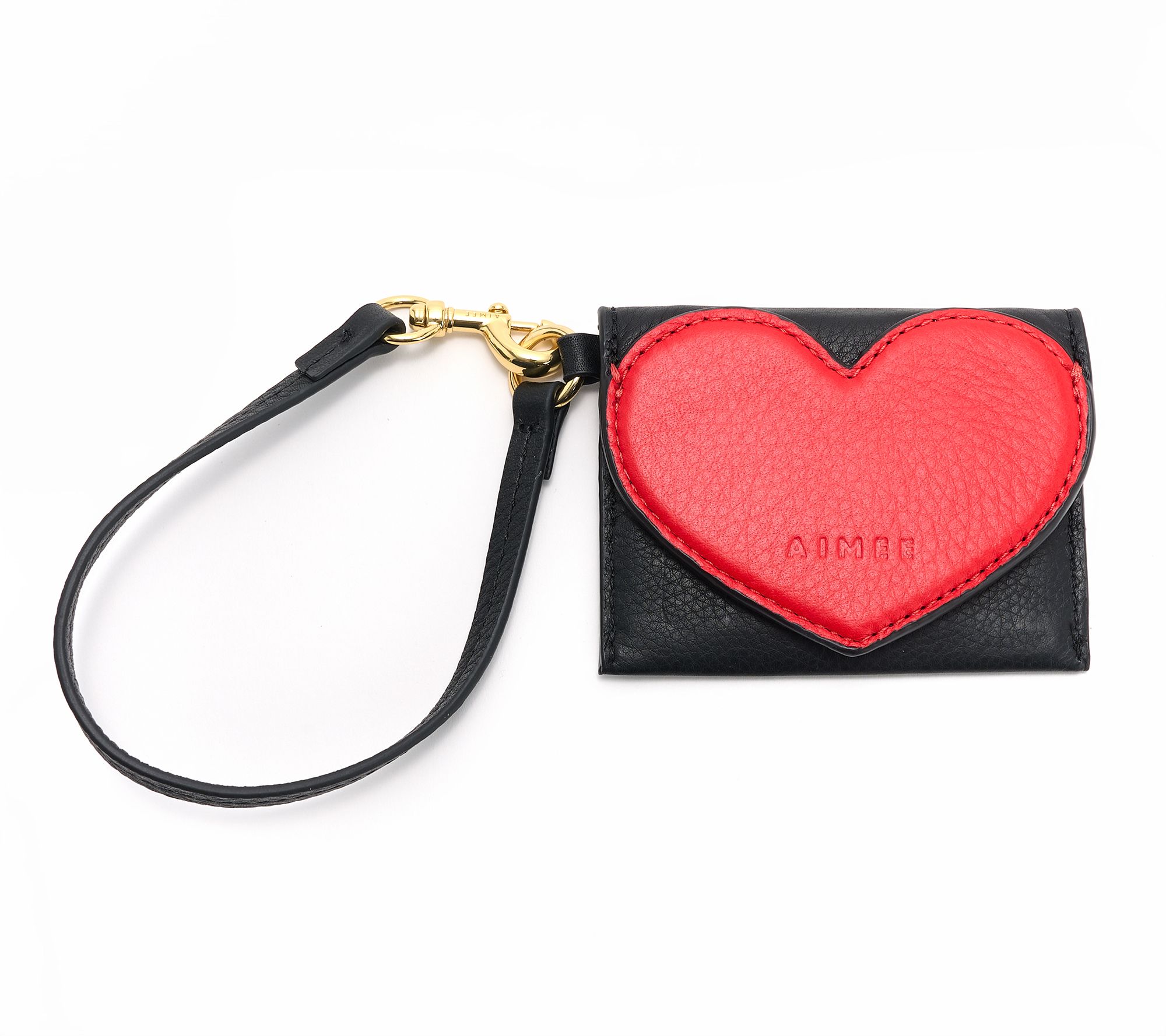 "As Is" Aimee Kestenberg Leather Heart Breaker Credit Card Wristlet