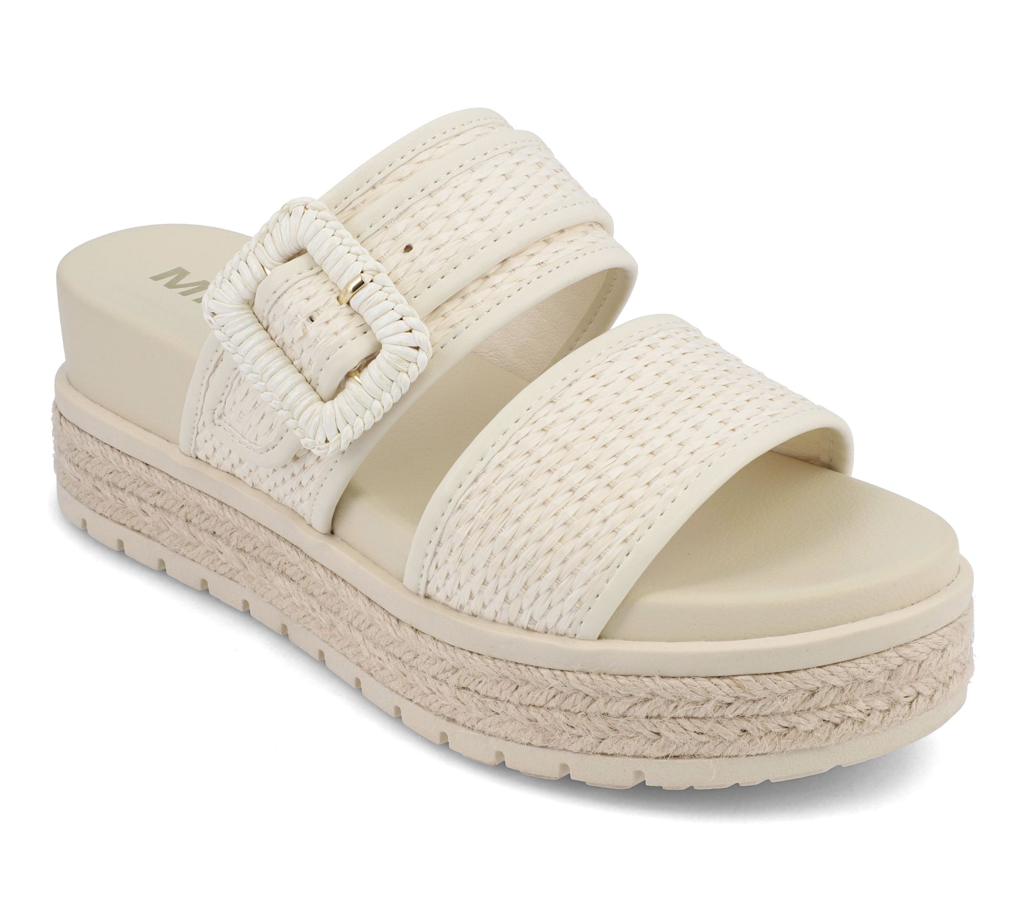 MIA Raffia Flatform Slide Sandals - Kylian