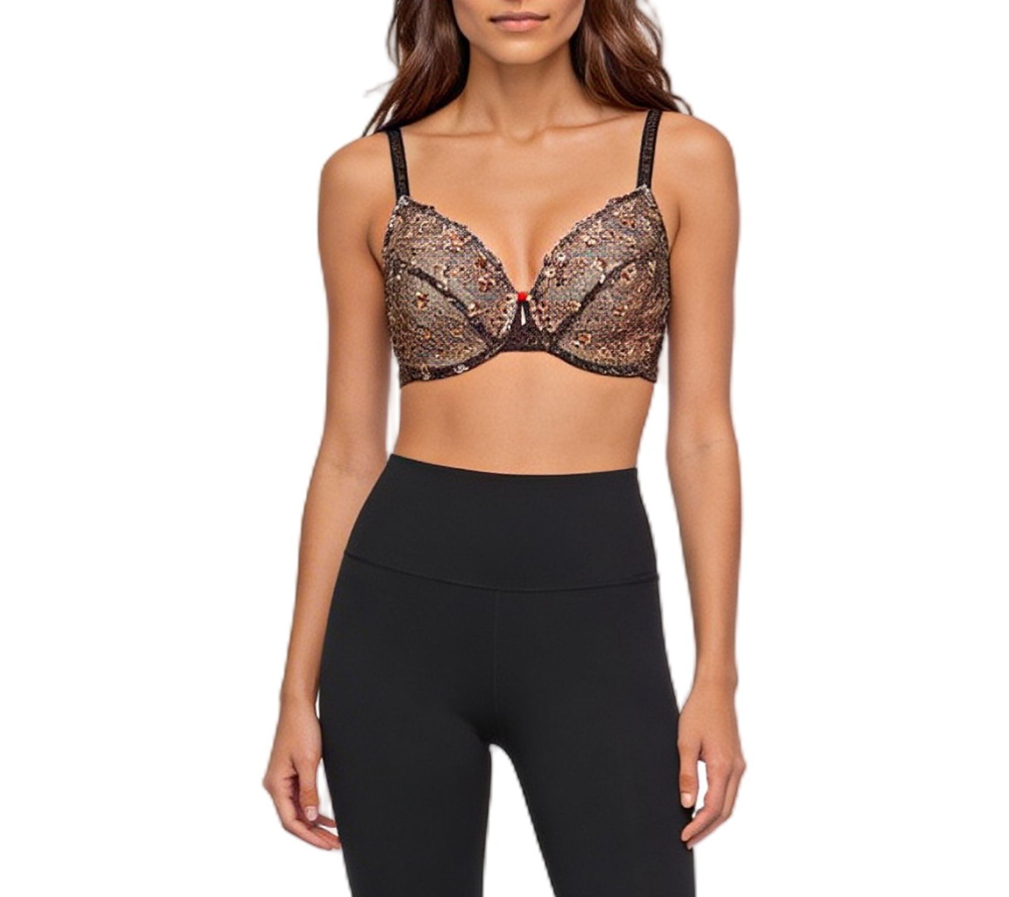 Lunaire Honolulu Embroidered Printed Mesh Underwire Bra