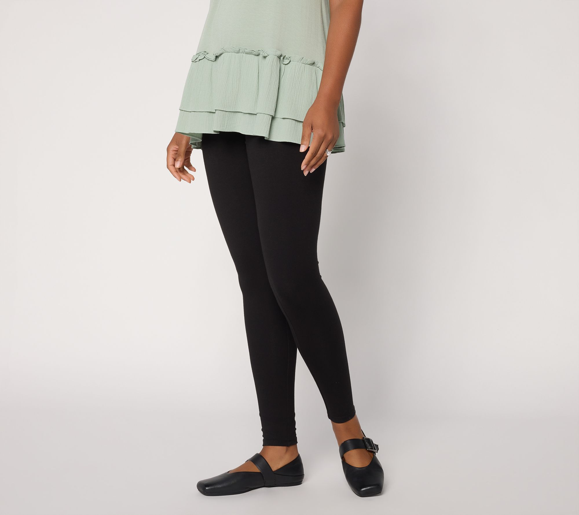 LOGO Layers by Lori Goldstein Petite Waist Detail Ankle Legging