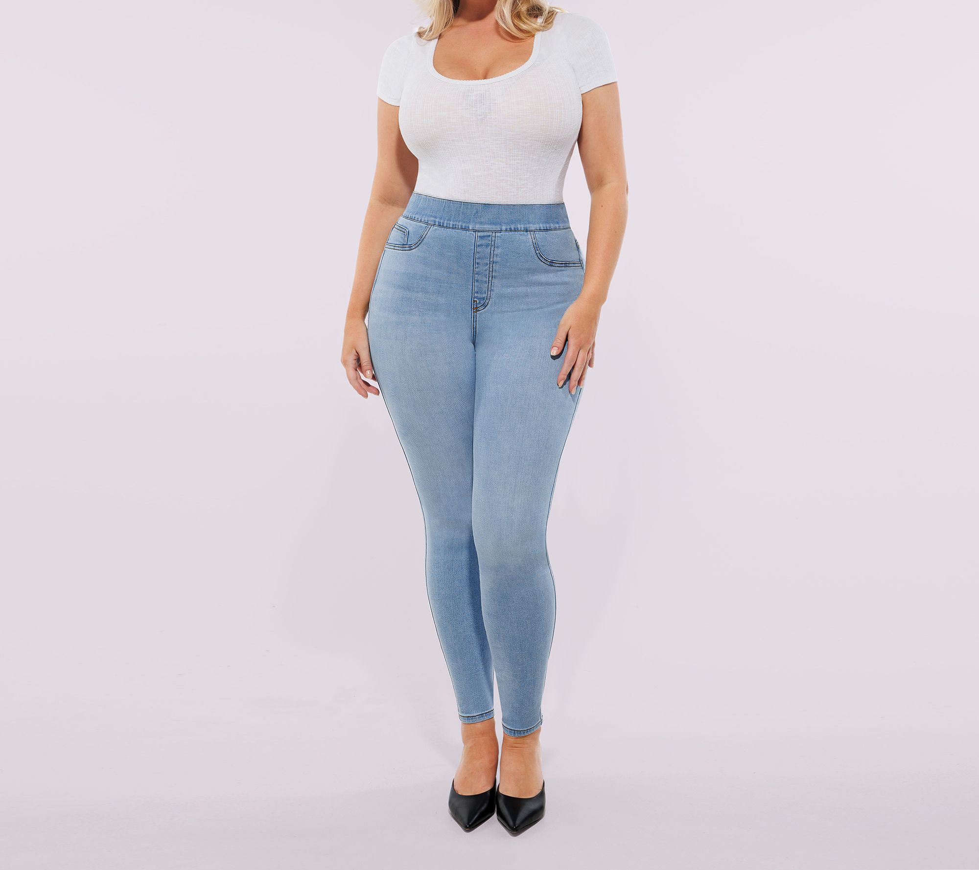 Shapellx High Waisted Padded Hip Skinny Jeans