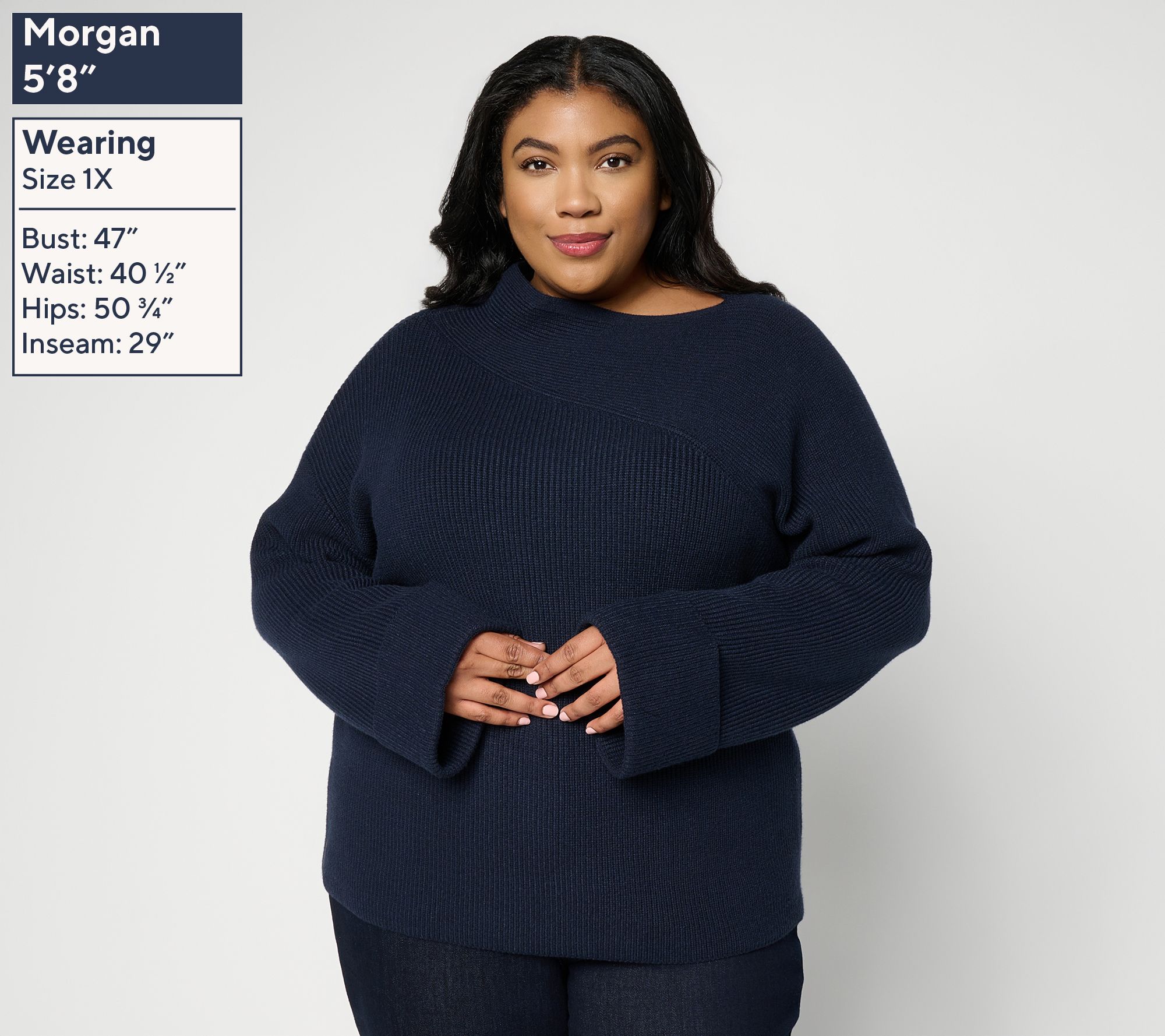 Carla Rockmore Collection Asymmetric Neckline Sweater | QVC