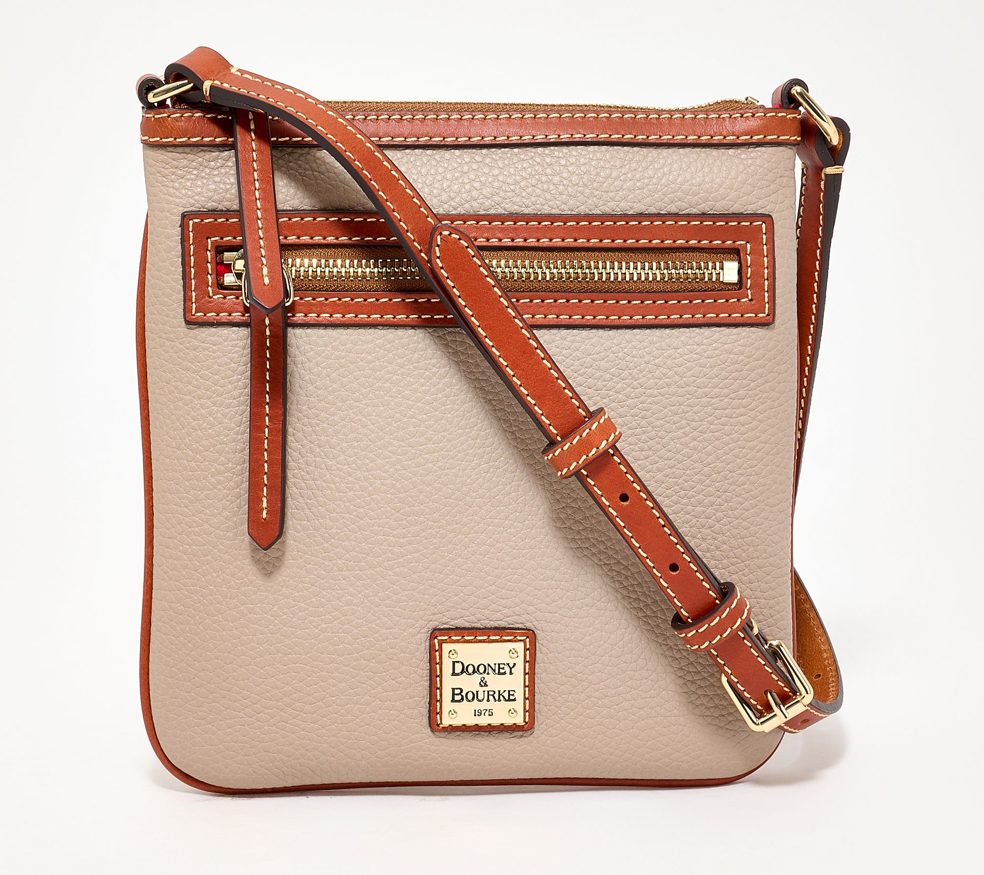 "As Is" Dooney & Bourke Pebble Leather N/S Letter Carrier Crossbody