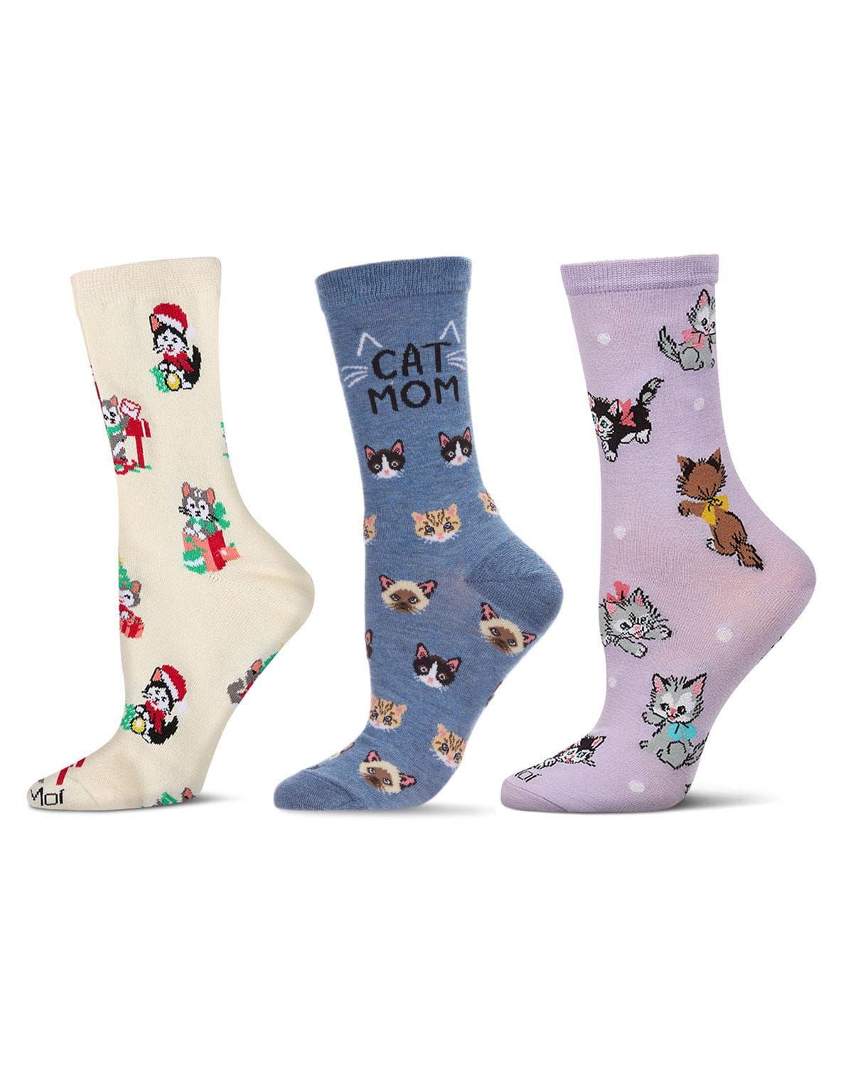  3 Pair Women's Christmas Fashion Crew Socks