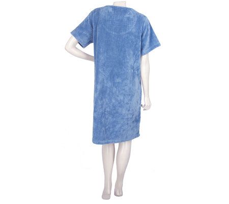 Stan Herman Ultimate Chenille Button Front Robe w/ Pockets - QVC.com