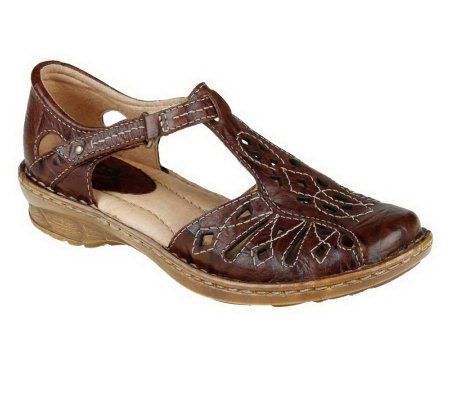 Earth Petunia Leather Shoes with Cut-out Detail - QVC.com