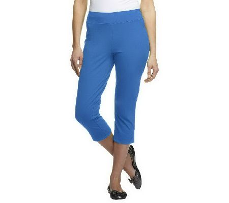 As Is Women with Control Petite Contour Waist Pull-On Capri Pants