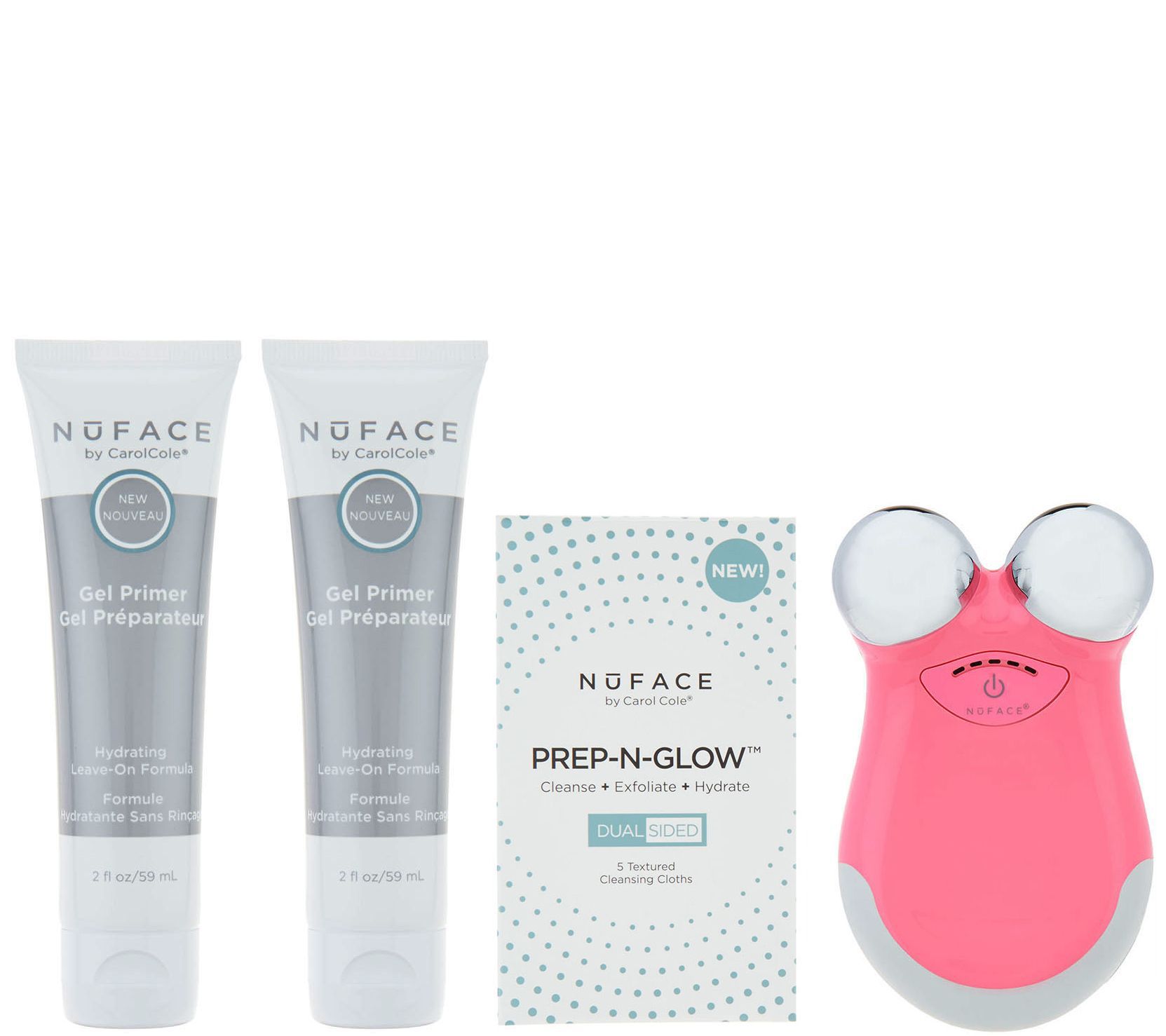 (QVC) Beauty iQ NuFACE Mini Facial Toning Device with Gel and Prep