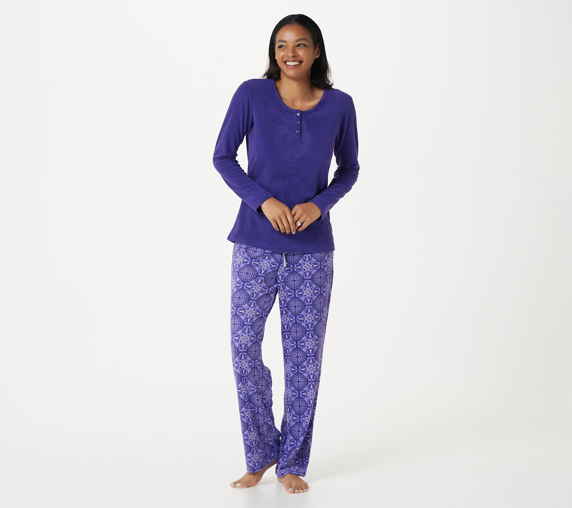 MUK LUKS 3-Piece Fleece Pajama Set with Blanket - QVC.com