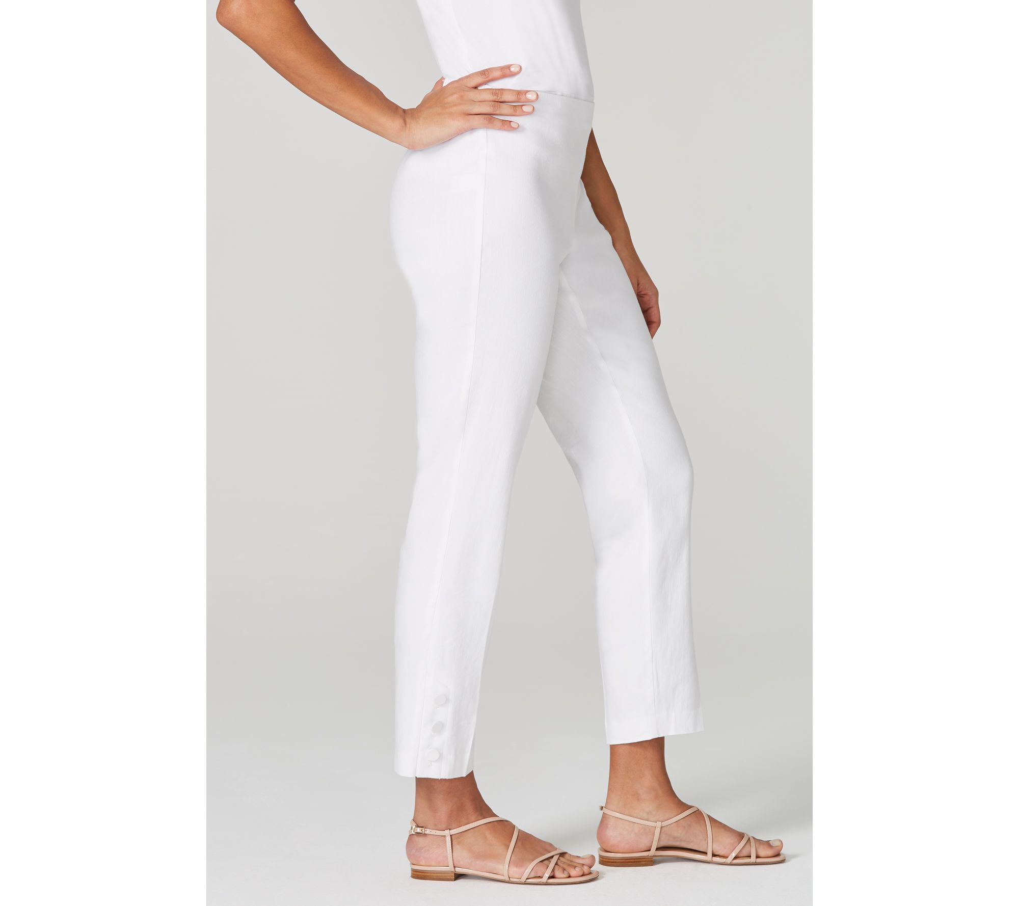 All Sizes New J Jill White Easy Double Cloth Ankle Pants 