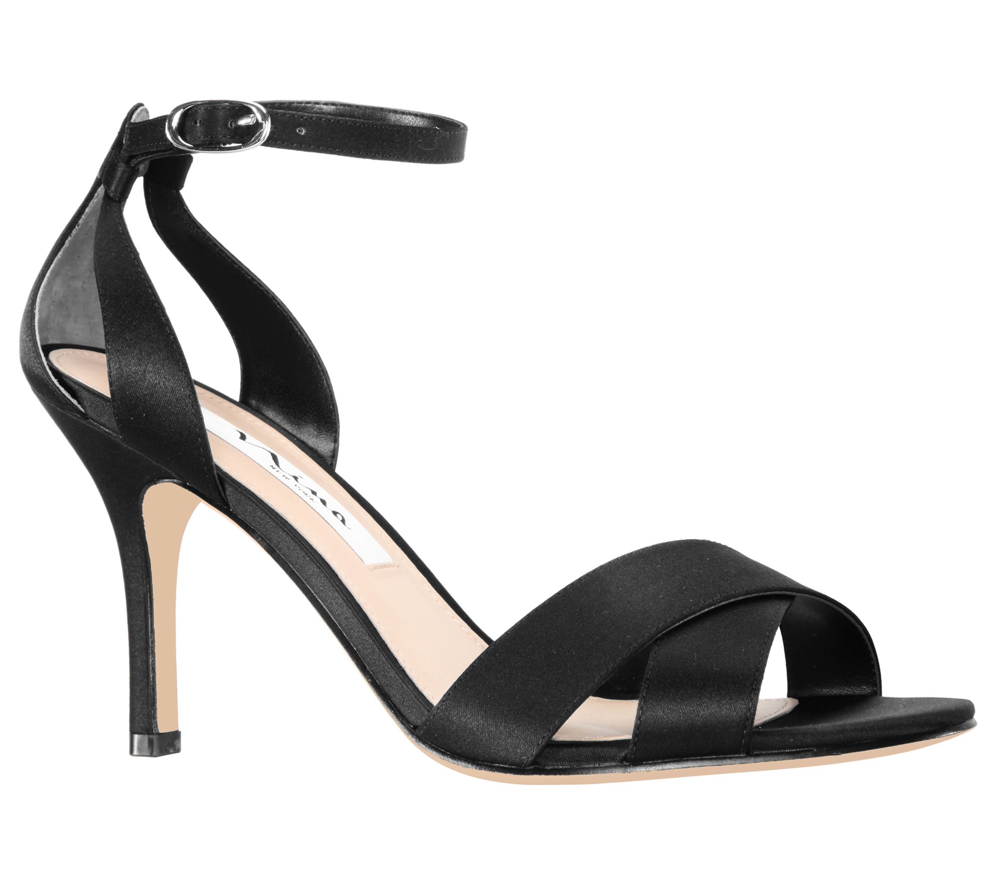 Nina Footwear Satin Criss Cross Vamp Sandals -Venus - QVC.com