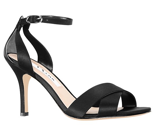 Nina Footwear Satin Criss Cross Vamp Sandals -Venus