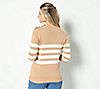 Candace Cameron Bure Striped Sweater with Button Detail, 1 of 7