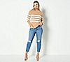 Candace Cameron Bure Striped Sweater with Button Detail, 3 of 7