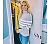Candace Cameron Bure Striped Sweater with Button Detail, 6 of 7