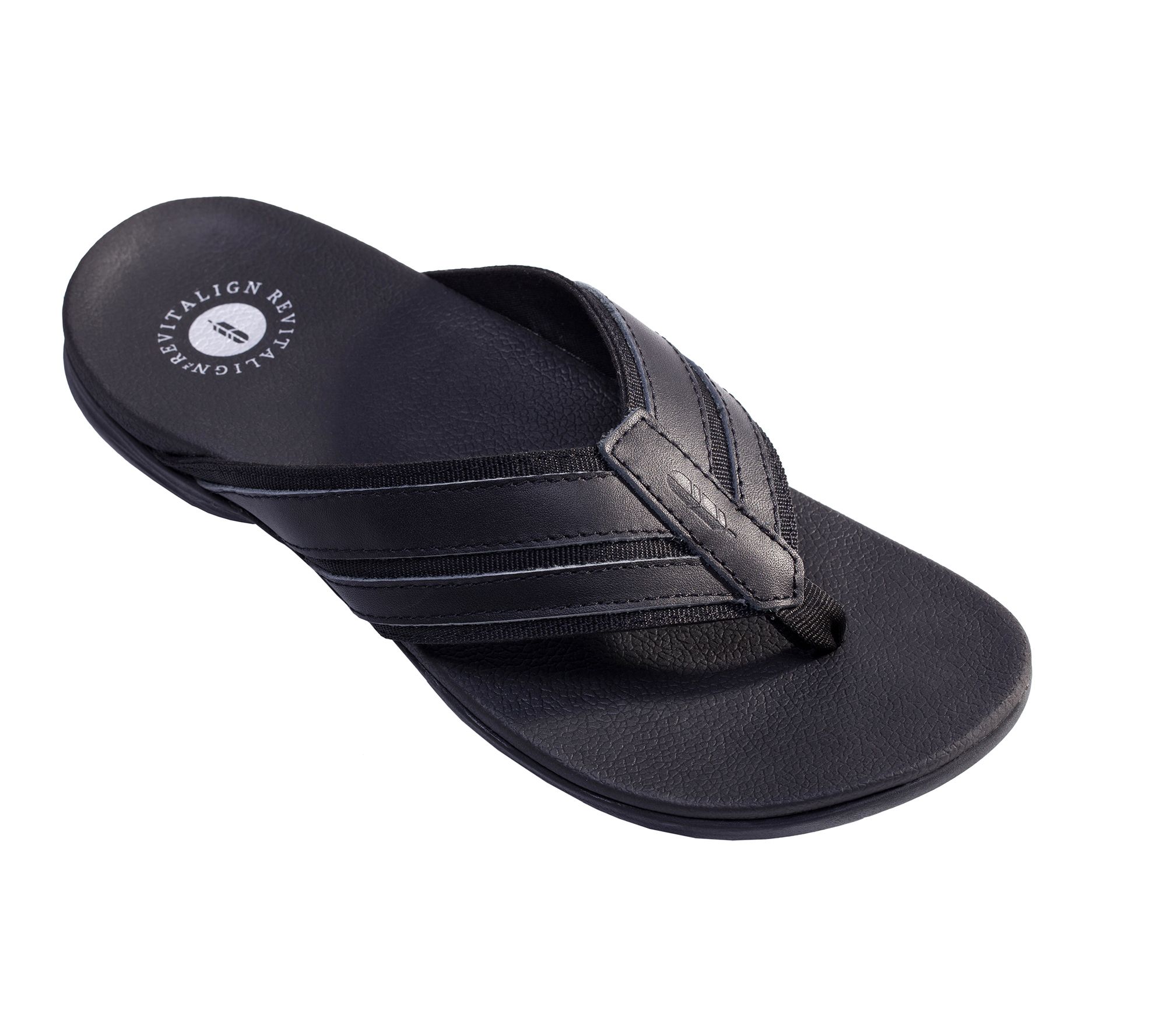 Revitalign Leather Flip Flop Orthotic Sandals -Webbed Beach