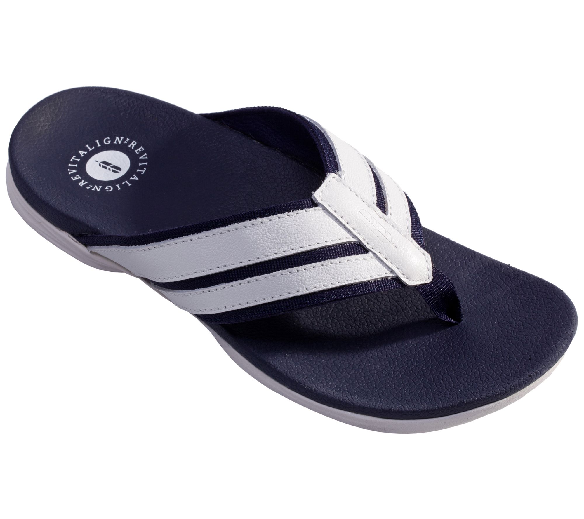 Revitalign Leather Flip Flop Orthotic Sandals -Webbed Beach