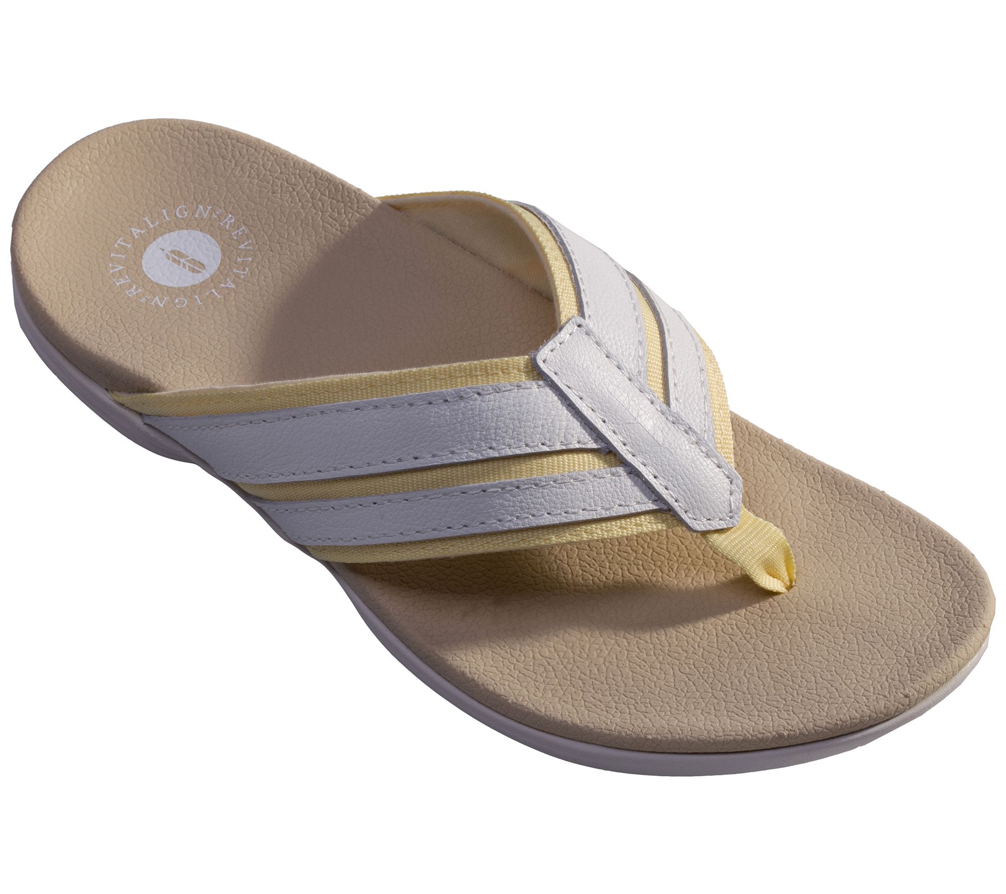 Revitalign Leather Flip Flop Orthotic Sandals -Webbed Beach