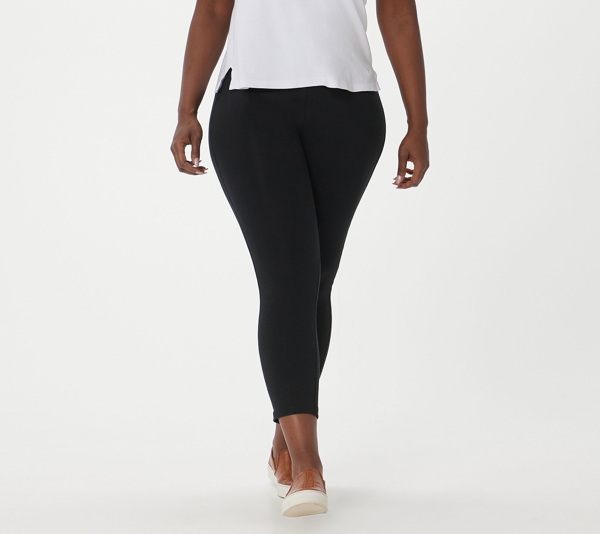 "As Is" LOGO Layers by Lori Goldstein Tall Cropped Legging