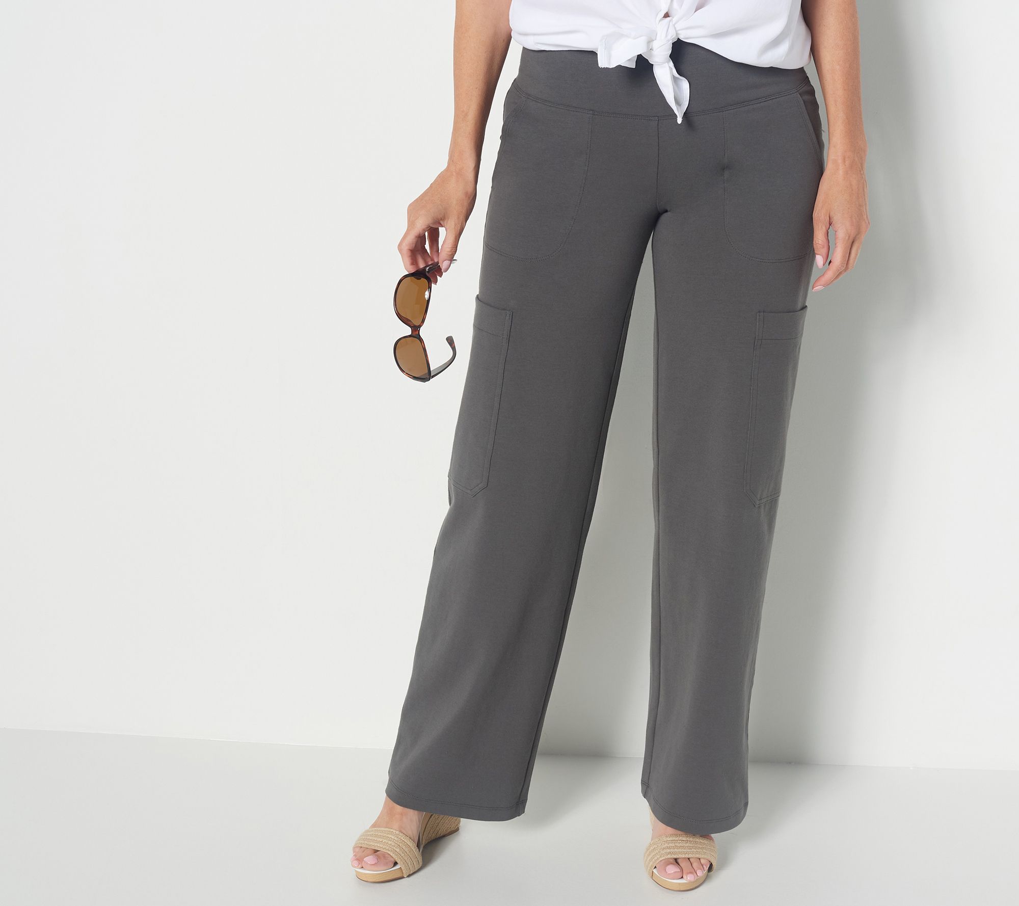 As Is Women with Control Regular Tummy Control Wide Leg Pants