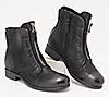 Miz Mooz Leather Wide Width Zip Front Ankle Boots - Story