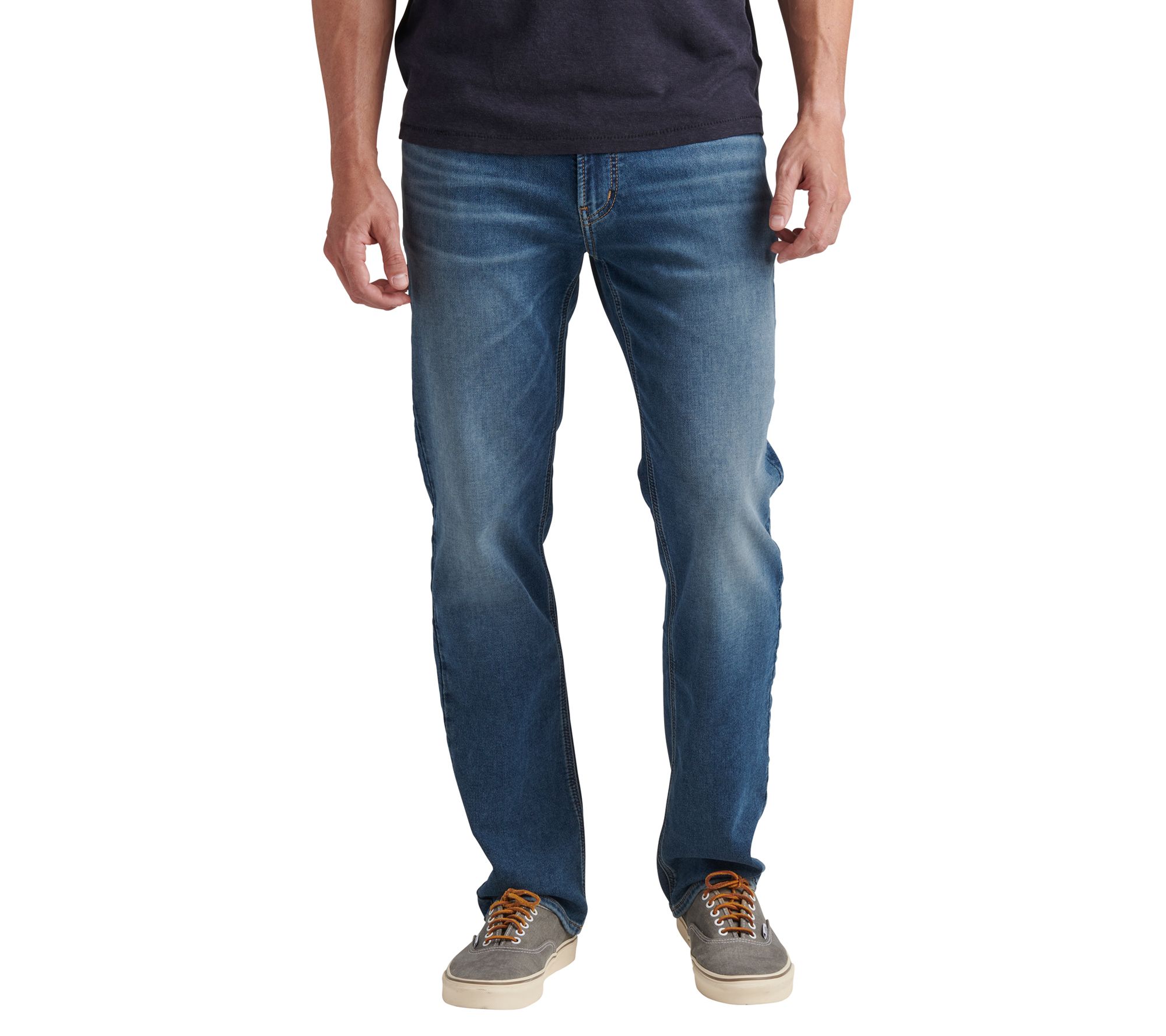 Silver Jeans Co. Men's The Relaxed Straight Leg Jeans - AJI397 - QVC.com