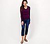 "As Is" Encore by Idina Menzel Side Rouched U-Neck Tee with Long Sleeve, 2 of 3