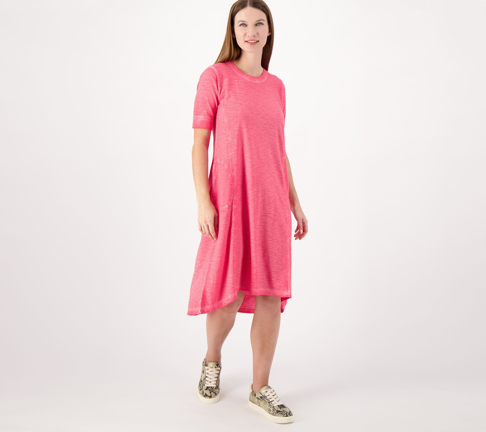 LOGO by Lori Goldstein Tall Cotton Modal Dress