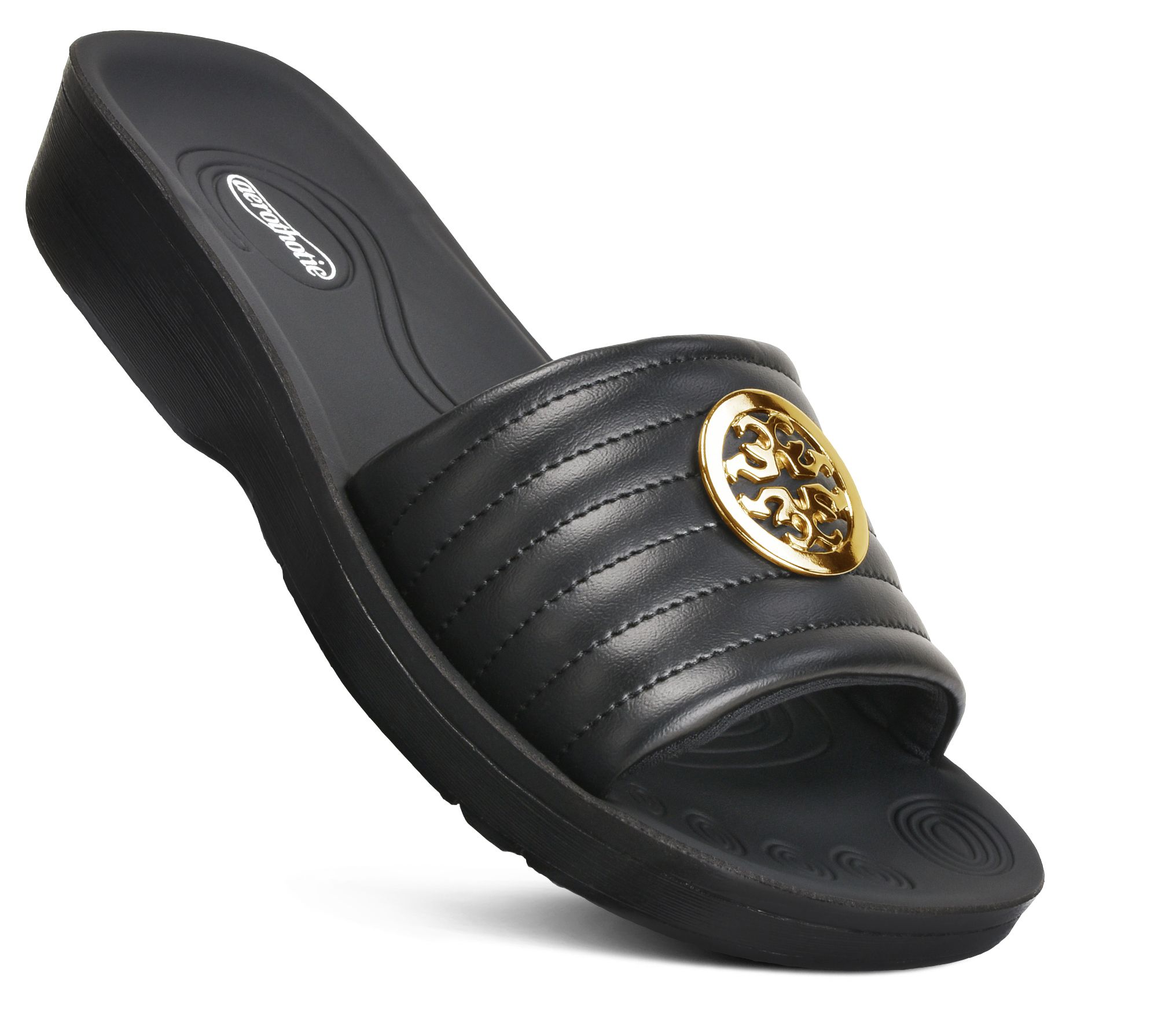 Aerothotic Black Sandals QVC