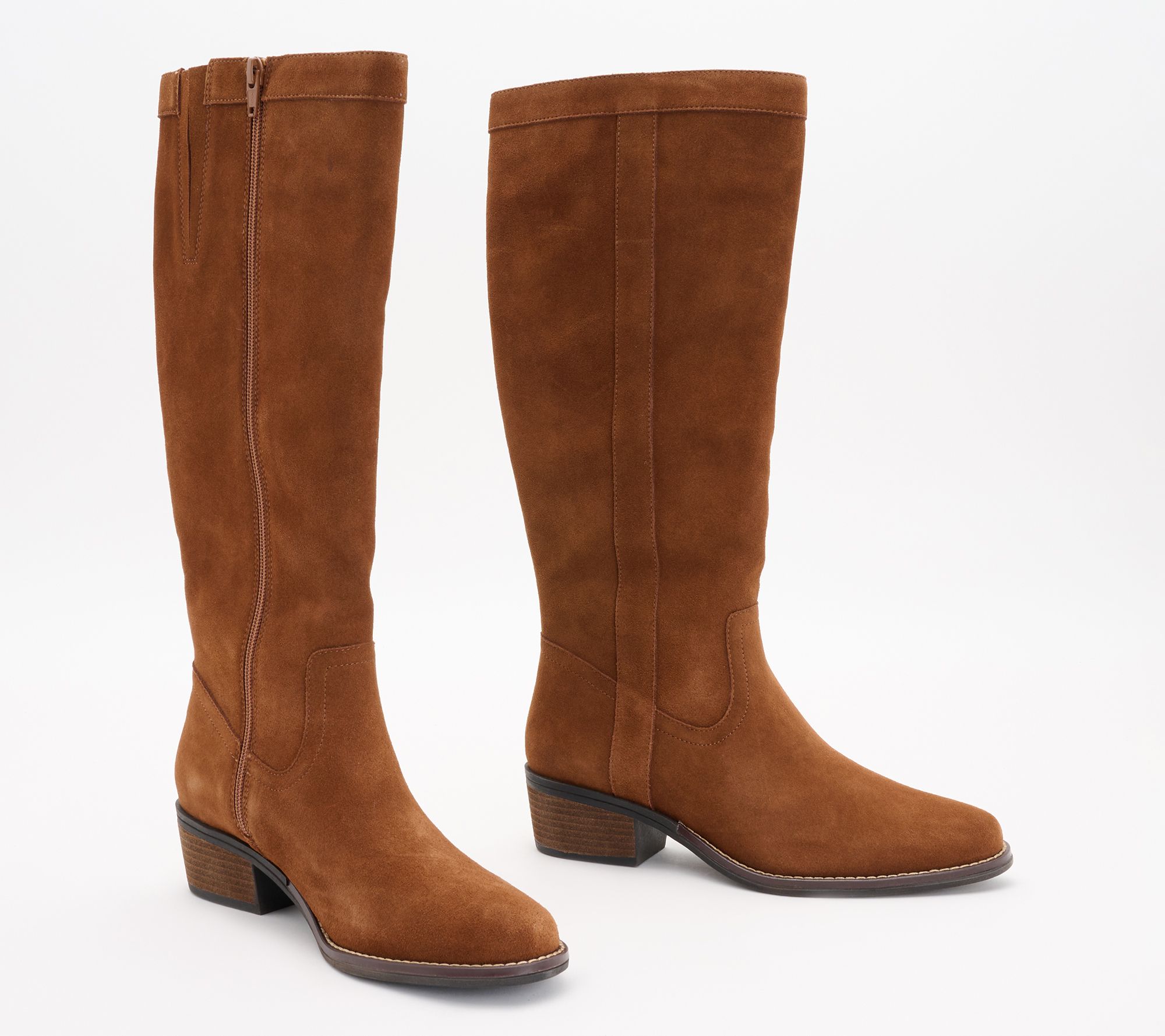 White Mountain Wide Calf Tall Shaft Leather Boots- Altitude