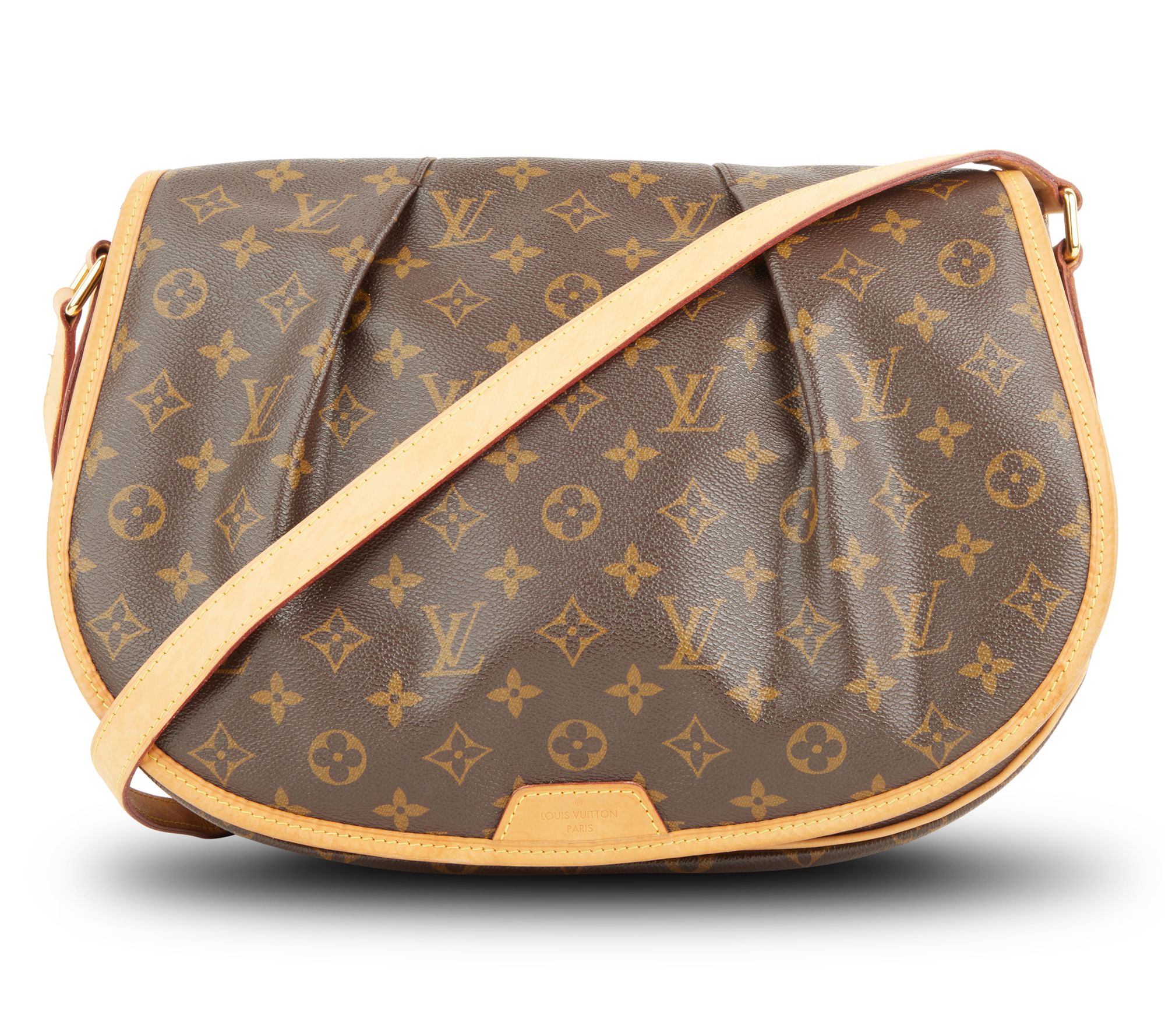 Pre Owned Louis Vuitton Menilmontant GM Monogram GM Brown QVC