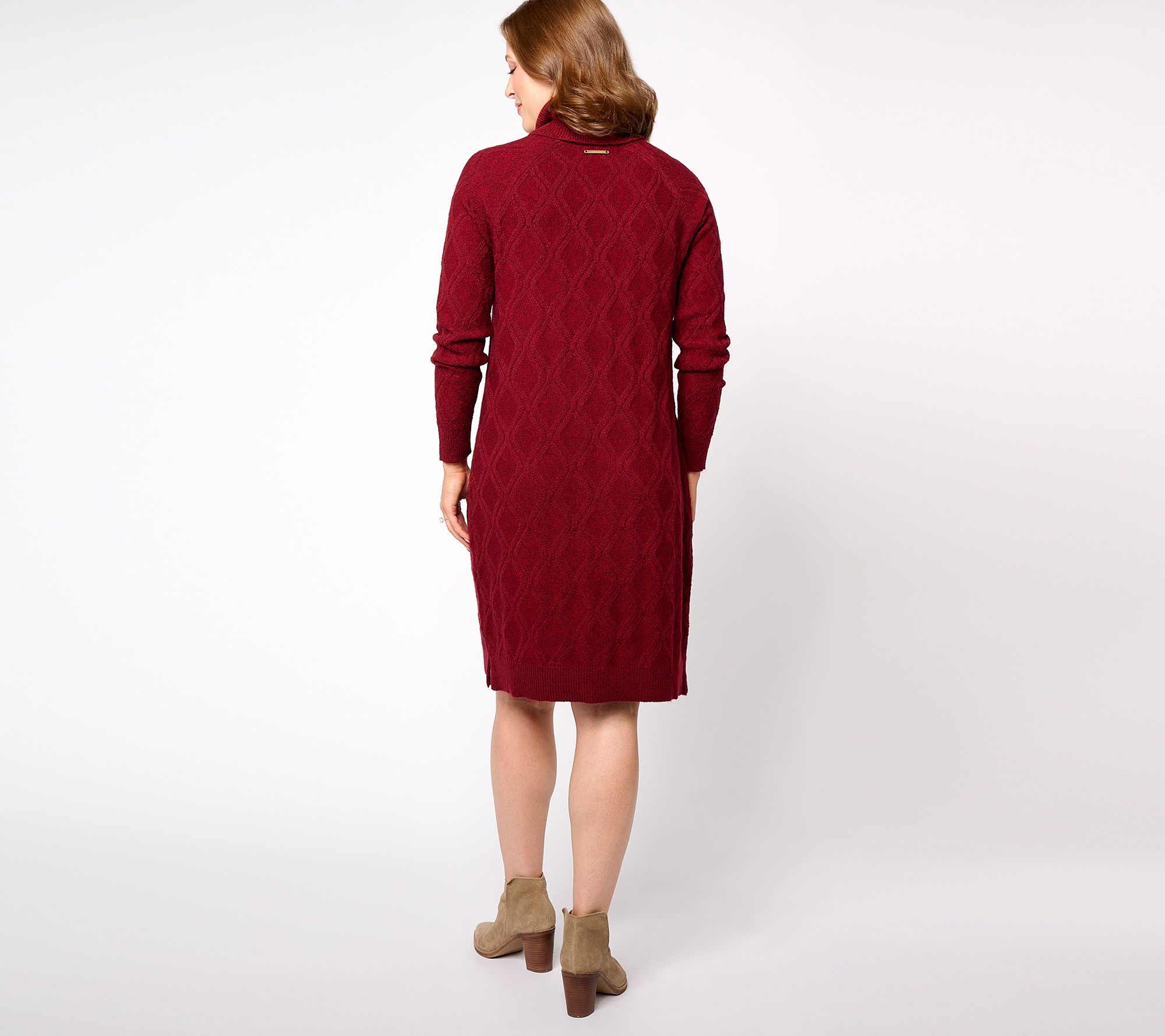Denim & Co. Heritage Cable Knit Sweater Dress - QVC.com