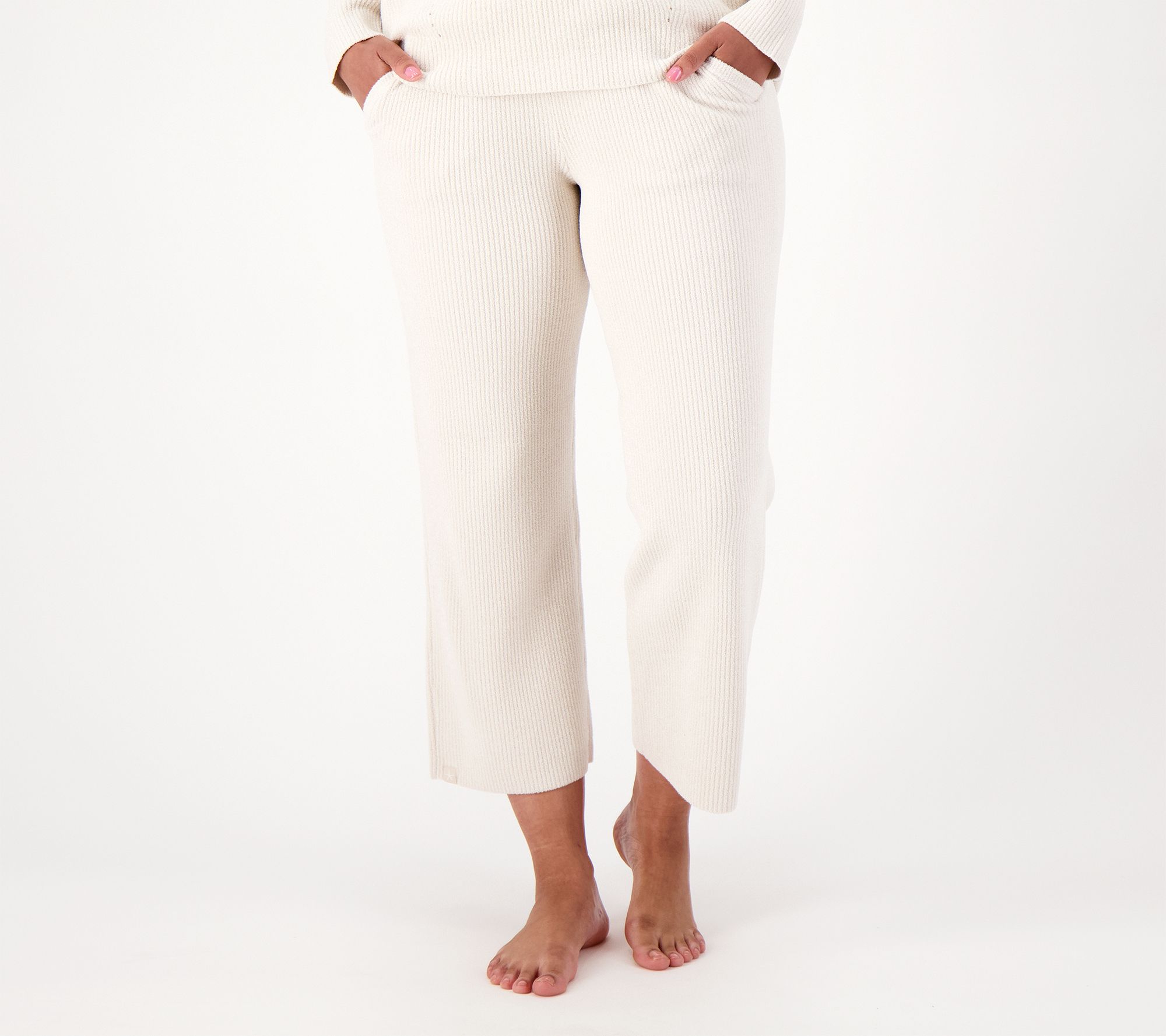 "As Is" Barefoot Dreams CozyChic Ultra Lite Ribbed Cropped Pants