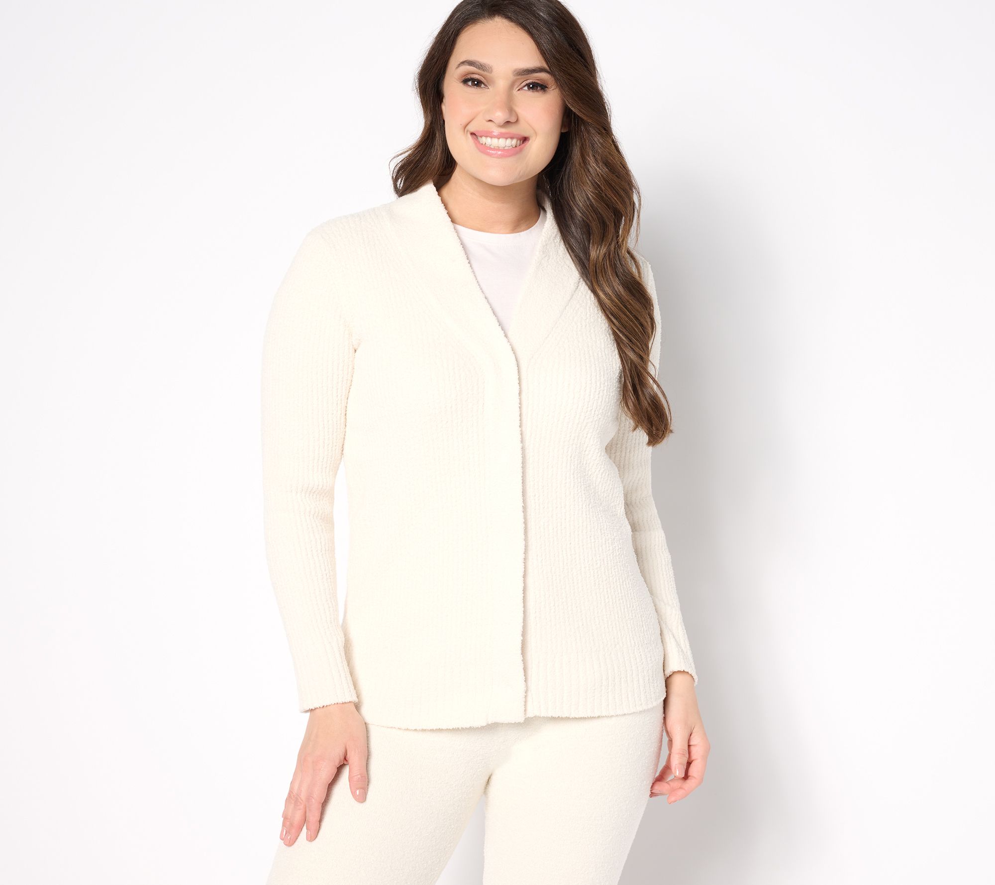 "As Is" Barefoot Dreams CozyChic Cord Rib Cardigan