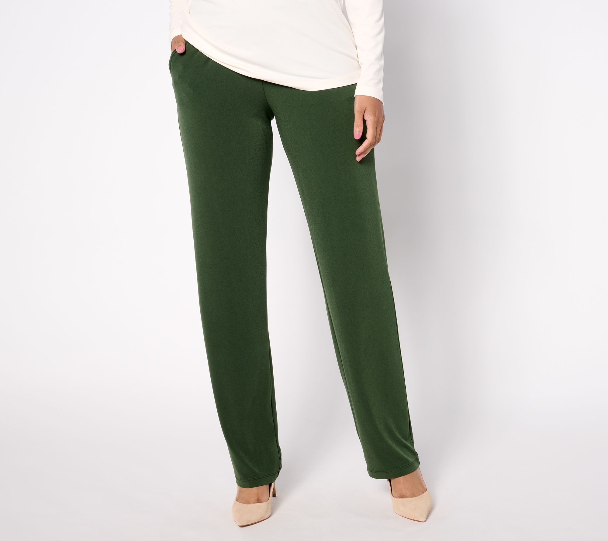 Susan Graver Reg Modern Essentials Liquid Knit Sofia Pants