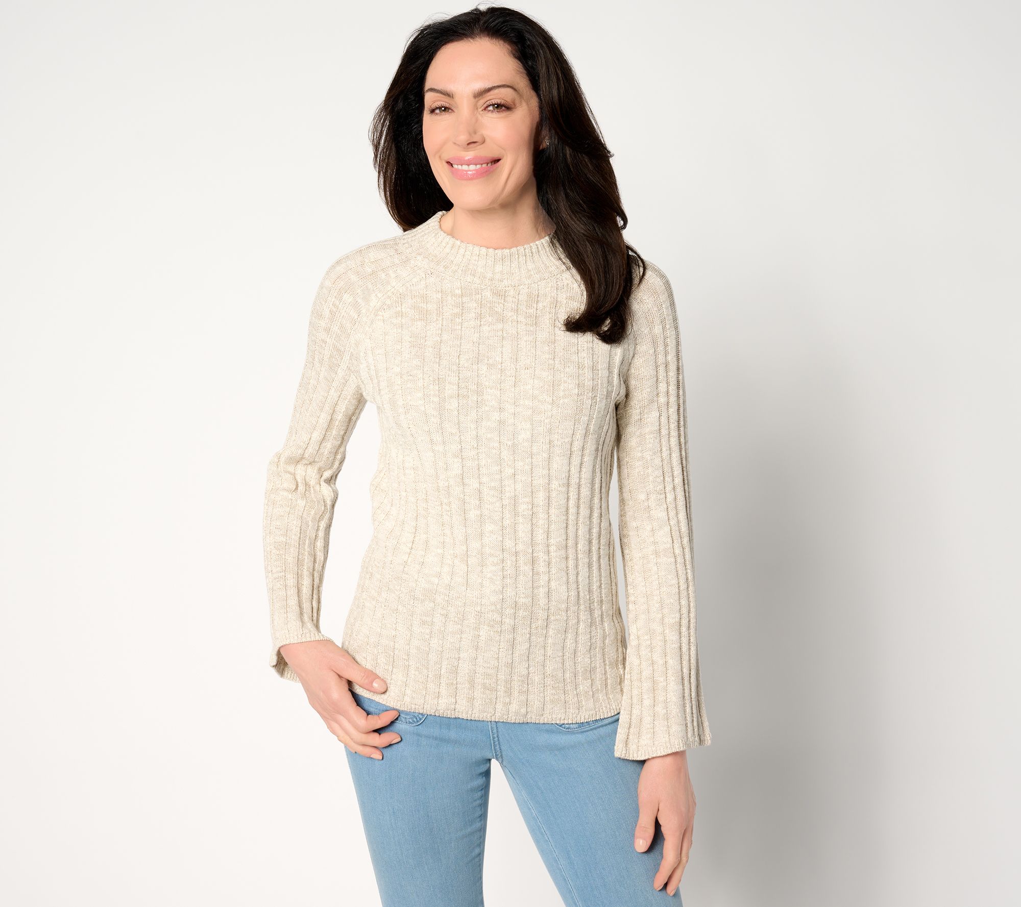 LOGO Lab by Lori Goldstein Long Sleeve Crew Neck Sweater