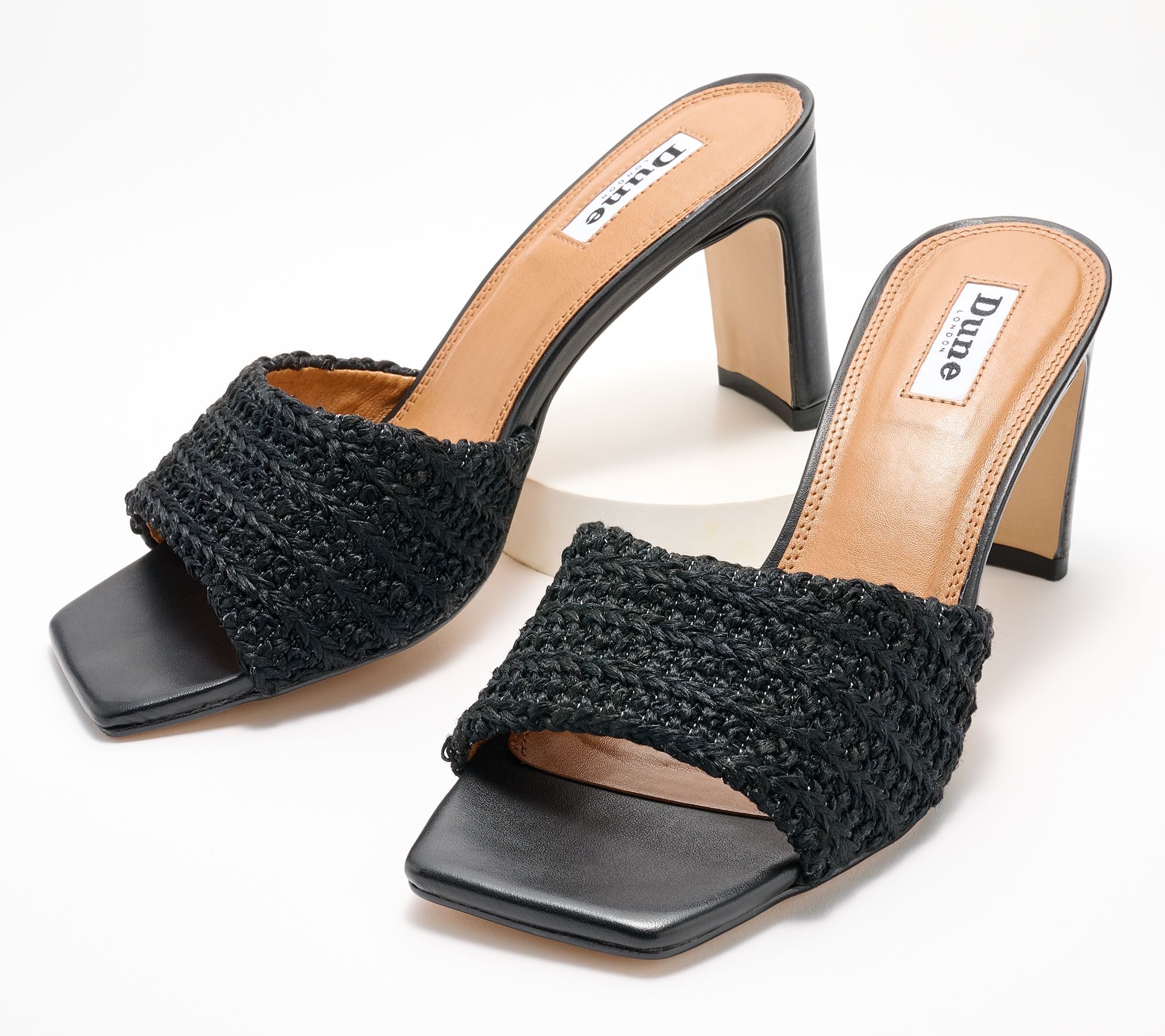 "As Is" Dune London Woven Heeled Mules - March