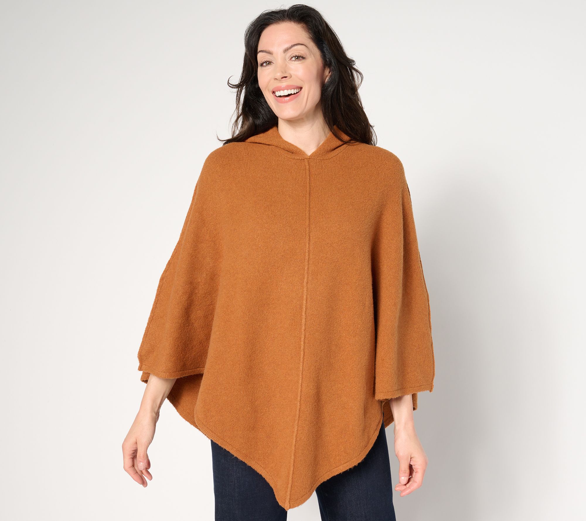 ジャケット・アウター 20471120 poncho top Me by Jennie Garth Coco Hooded Poncho - QVC.com