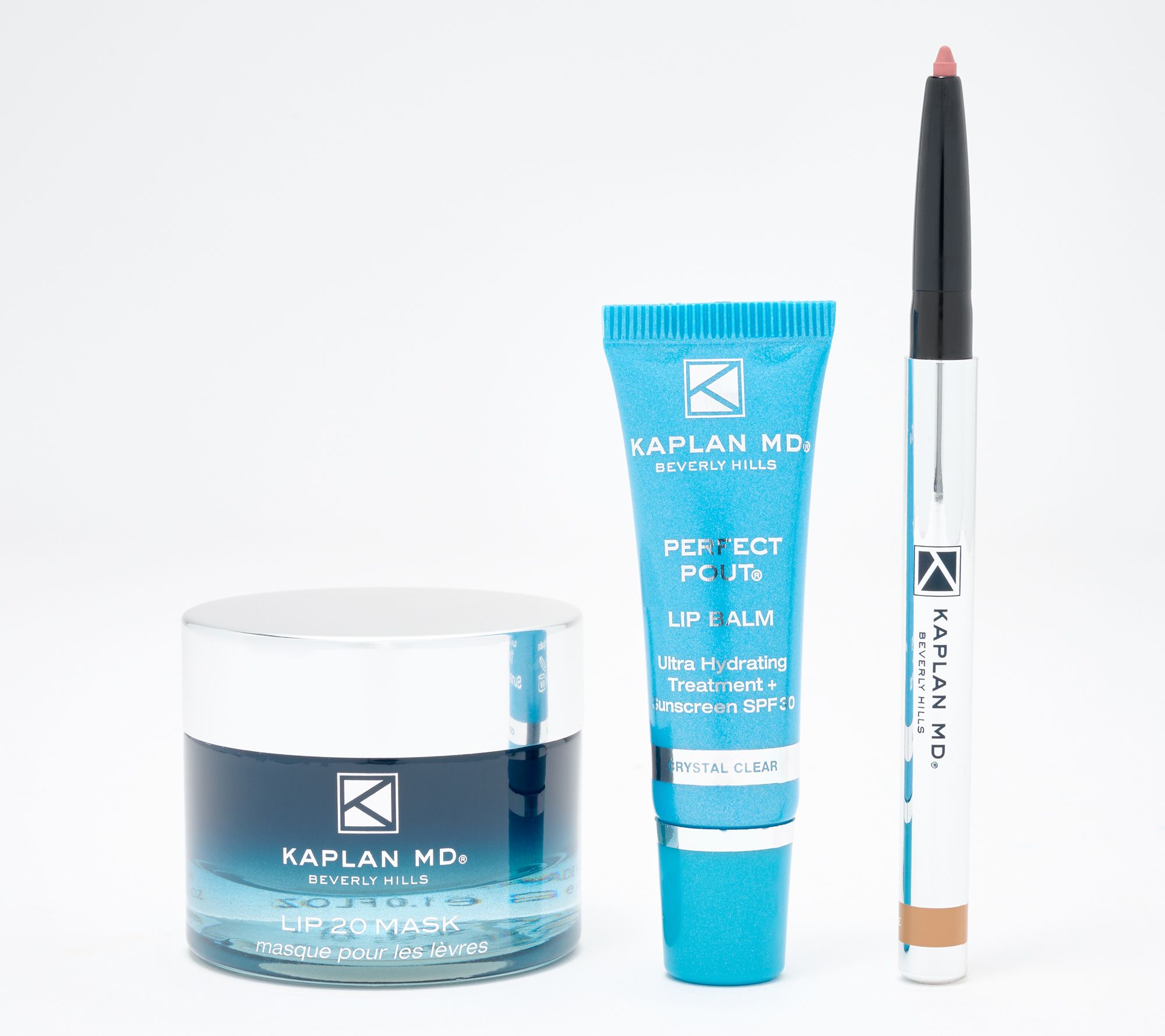 KAPLAN MD Perfect Pout XL Lip Mask, Liner, Balm 3-Pc Kit