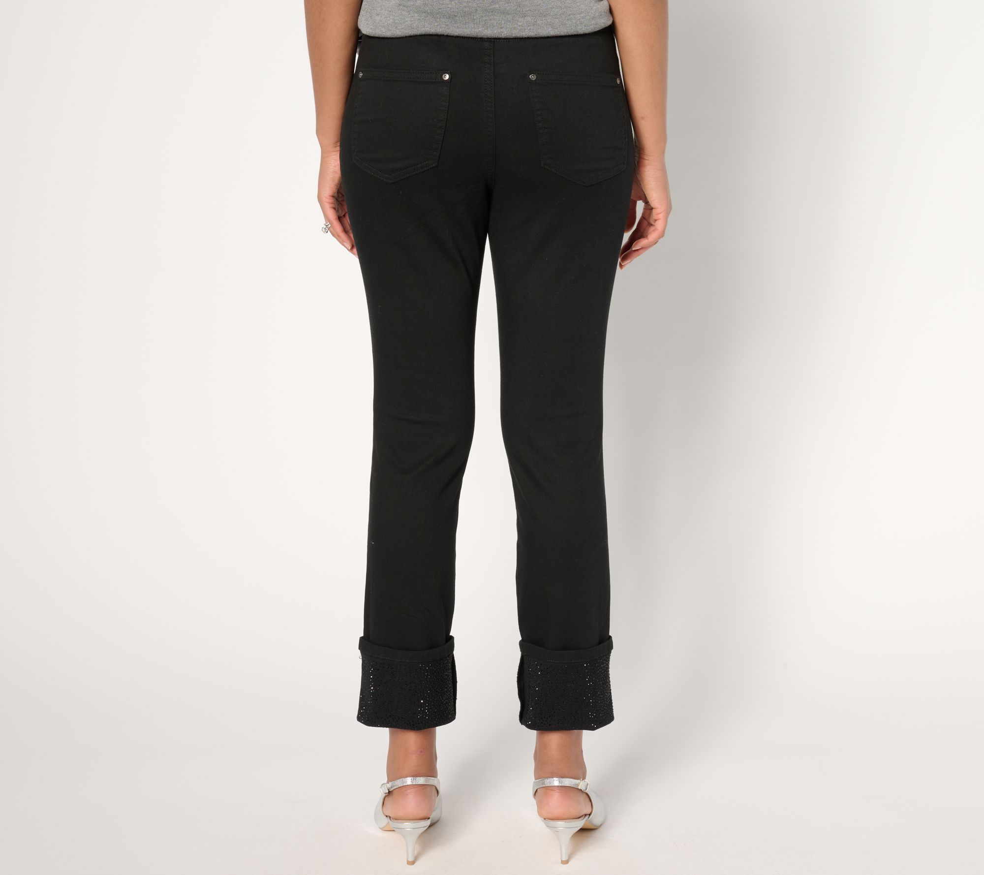 Belle by Kim Gravel Regular TripleLuxe Twill Sparkle Cuff Ankle