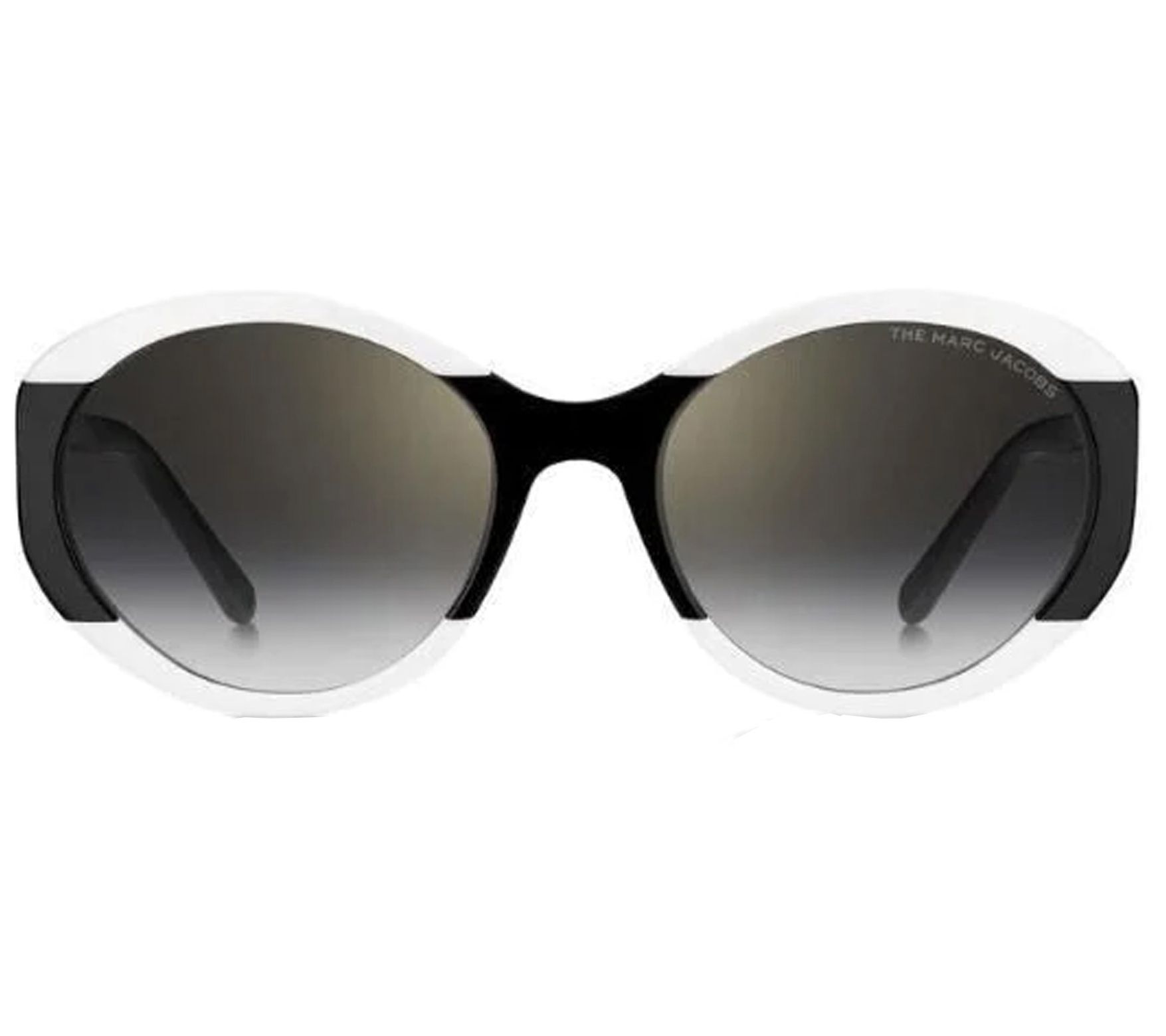 Marc Jacobs Women's Black & White Round Polarized Sunglasses - QVC.com