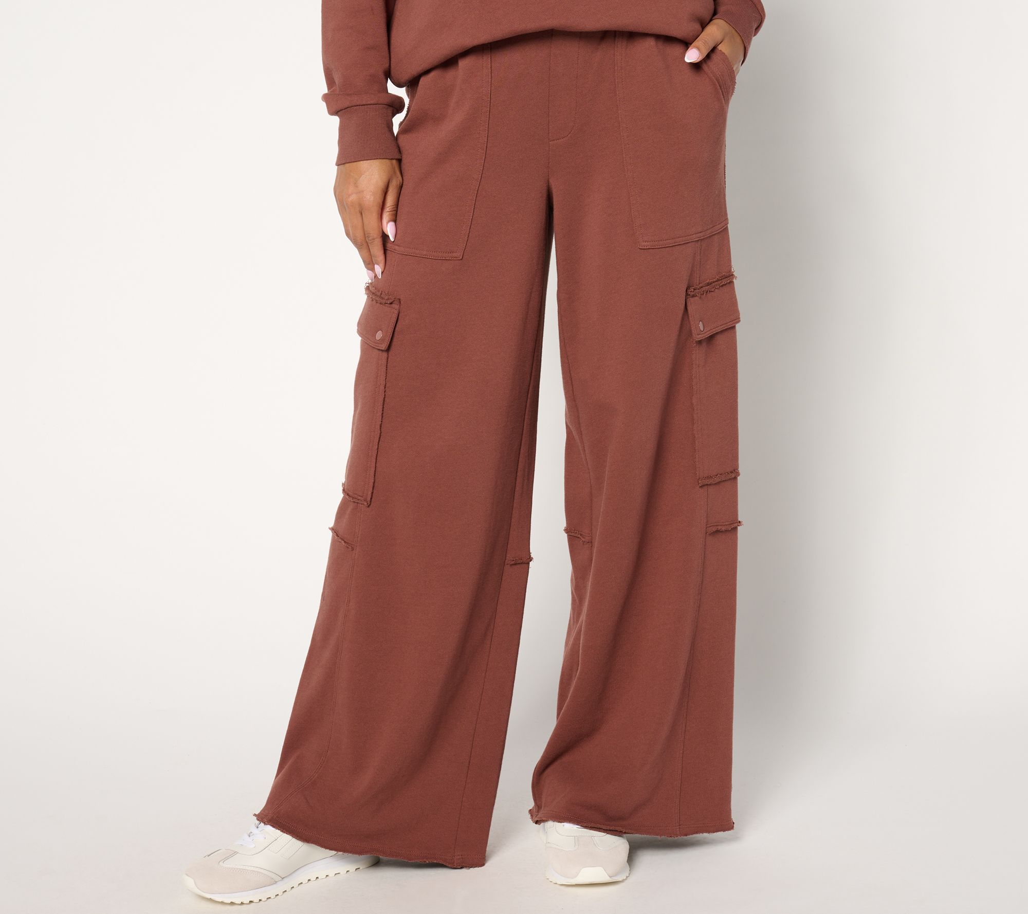 Peace Love World Petite Alina French Terry Cargo Pant