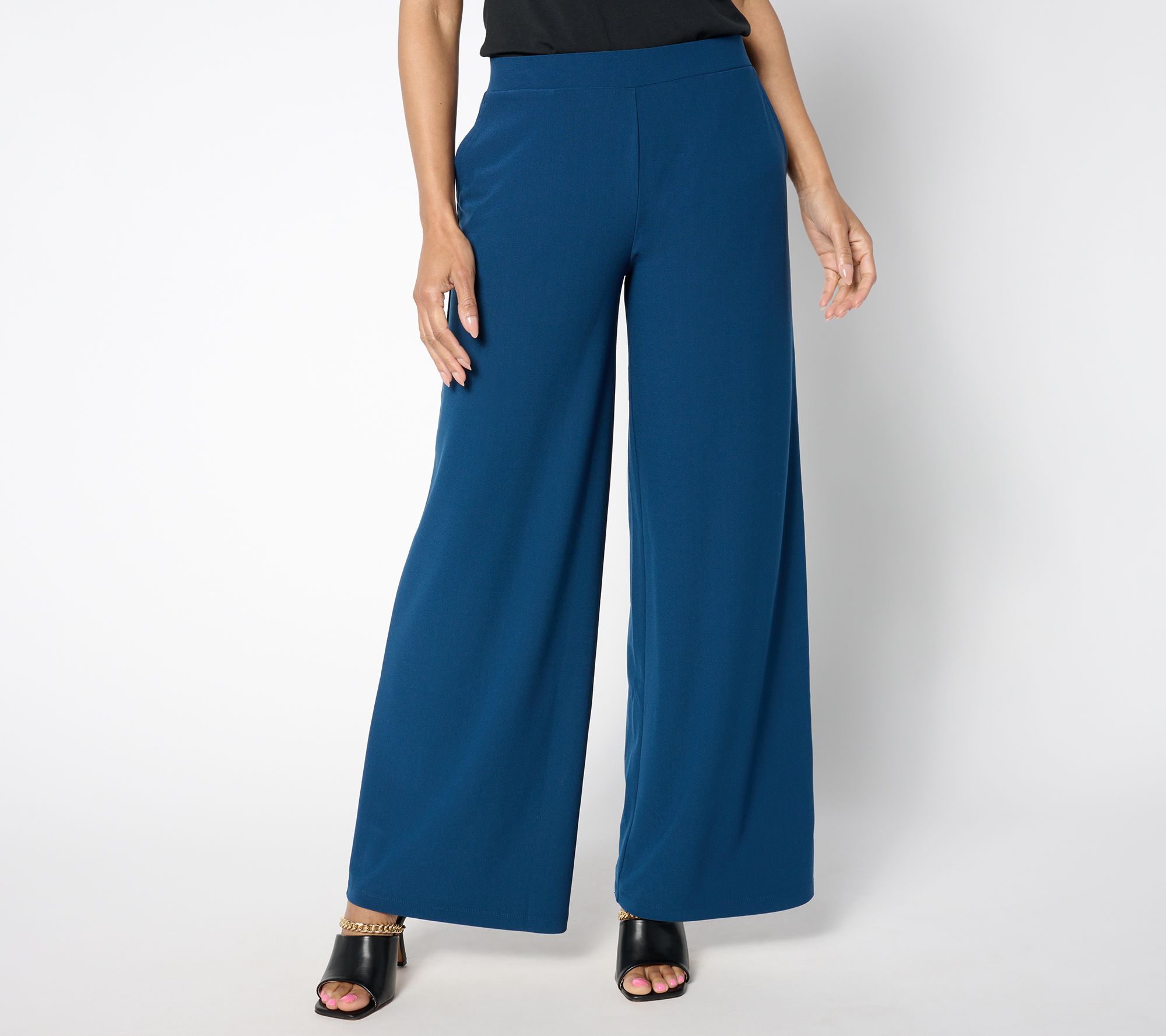"As Is" Susan Graver Regular Every Day Textured Liquid Knit Pants