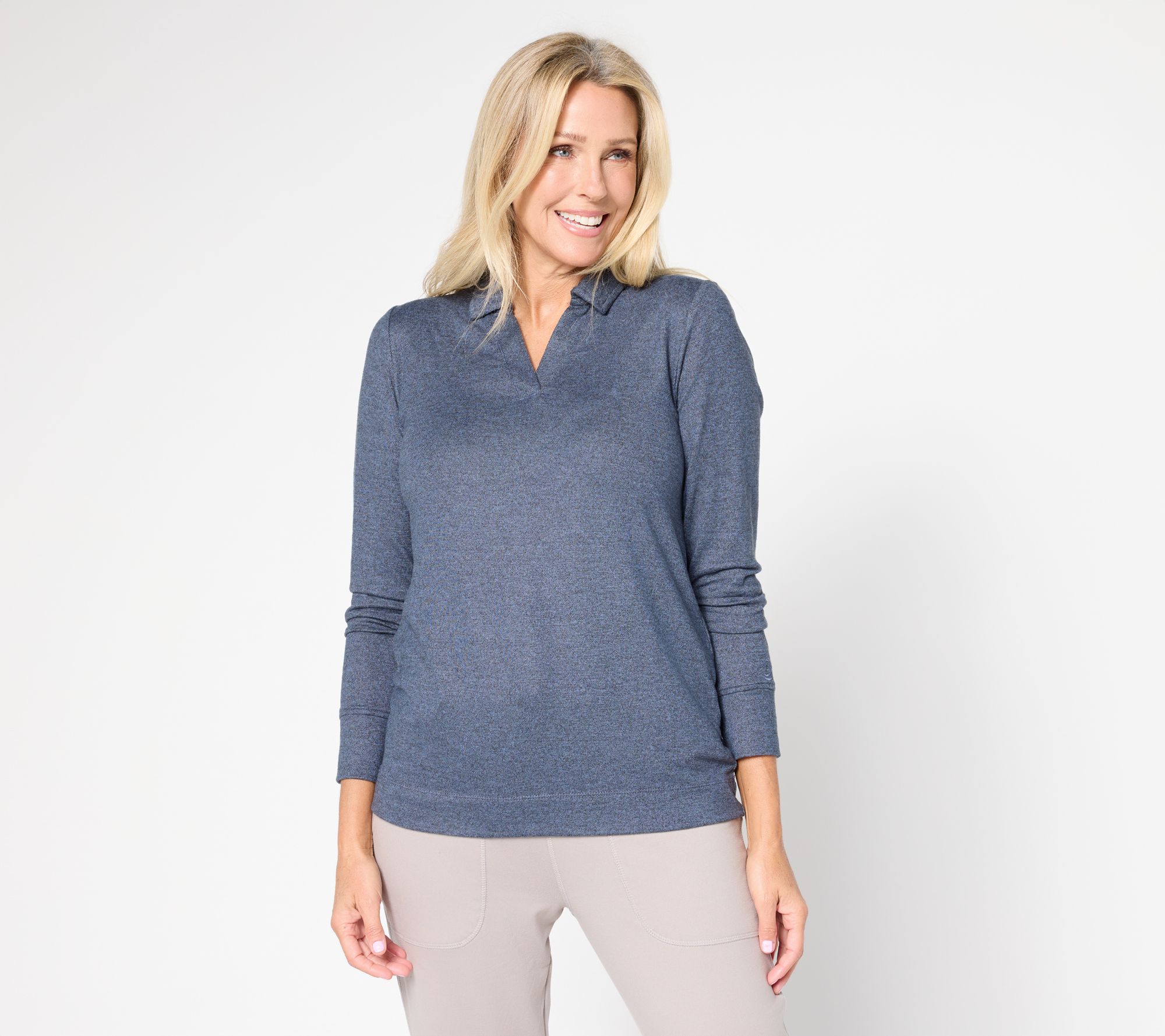 Cuddl Duds Seriously Soft Collared Pullover