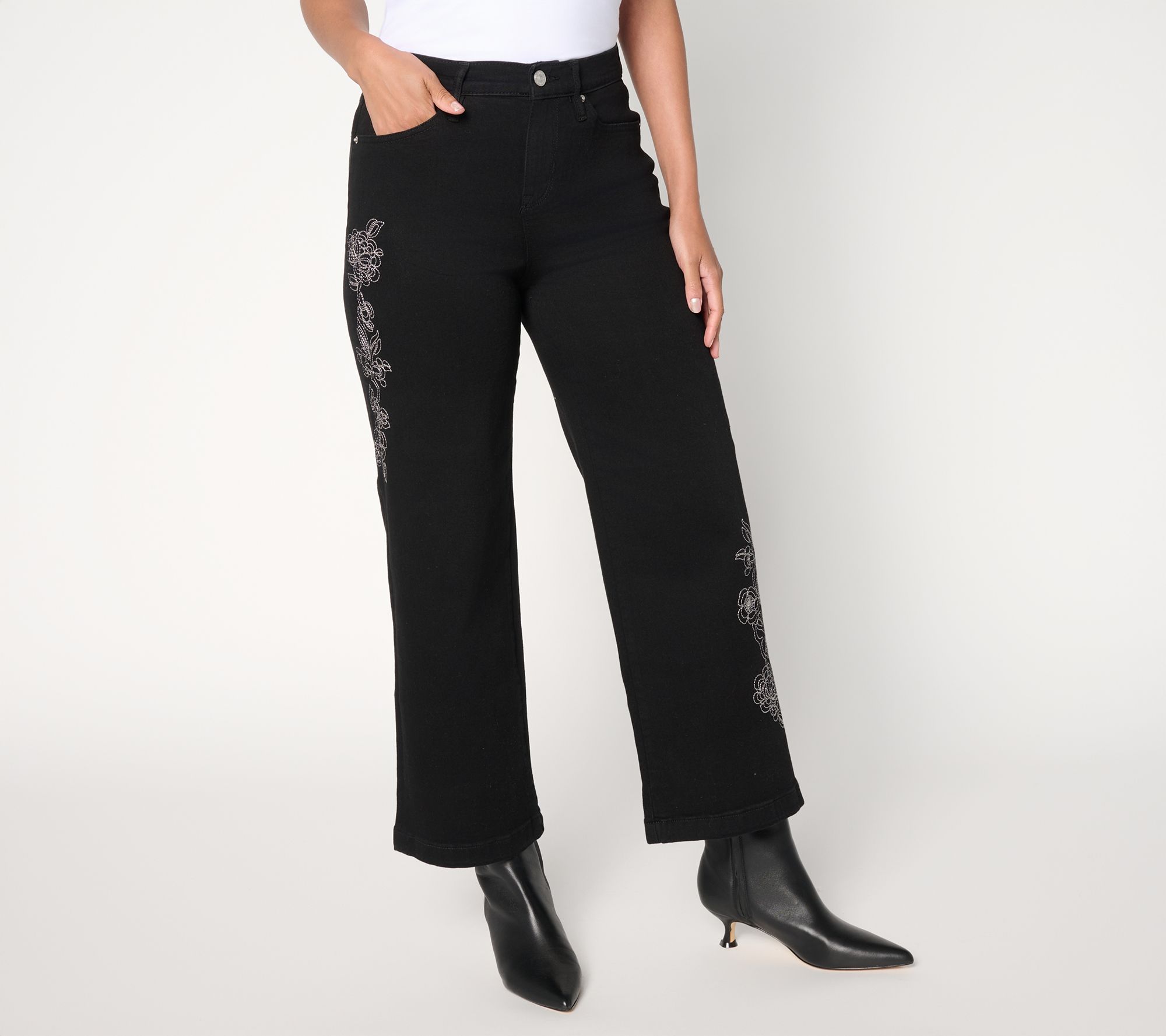 nicole by Nicole Miller Regular Straight Leg Ankle Jean