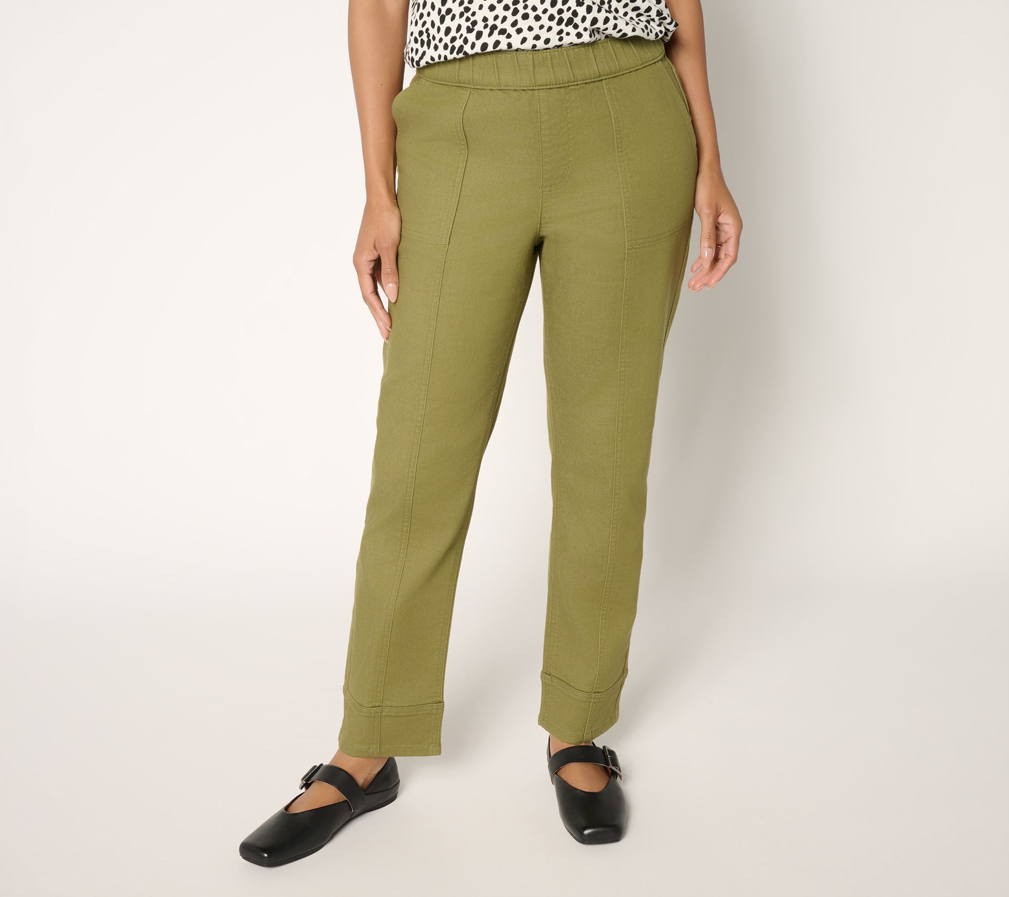 LOGO by Lori Goldstein Regular Colored Tapered Leg Ankle Jeans