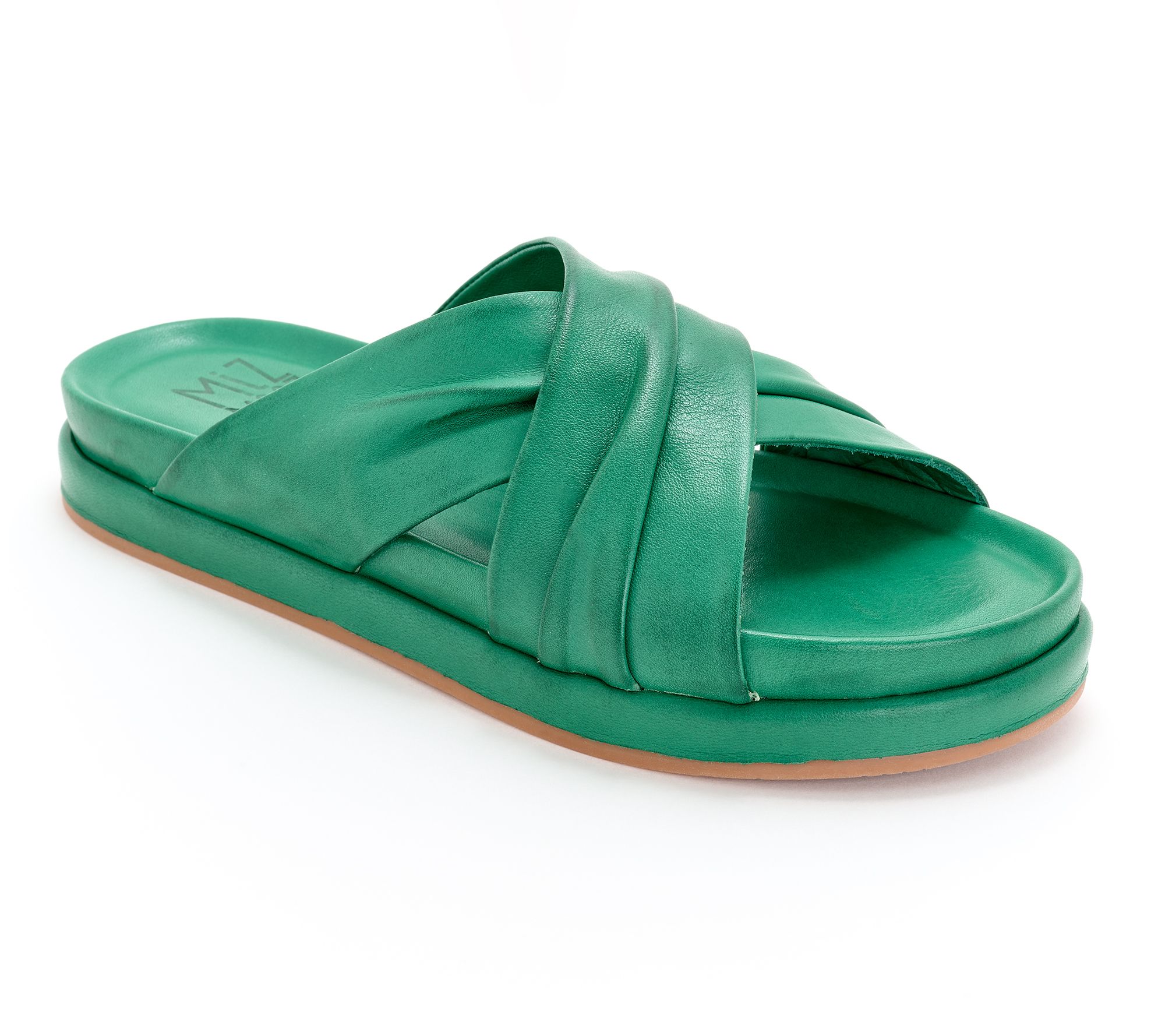 "As Is" Miz Mooz Leather Crossover Slide Sandals - Talisa