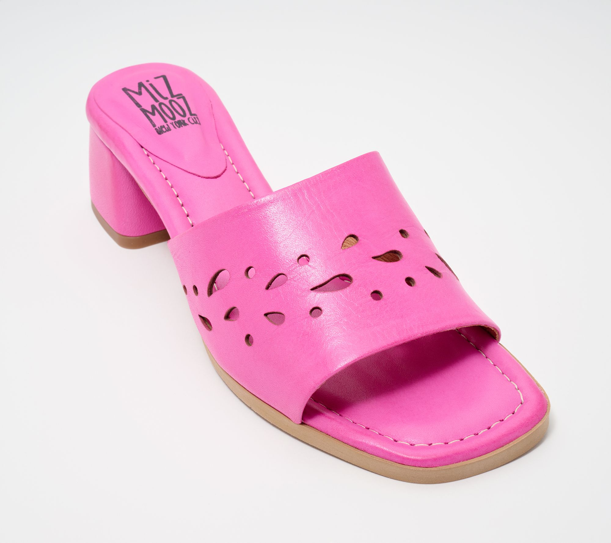 "As Is" Miz Mooz Leather Heeled Mules - Oriana