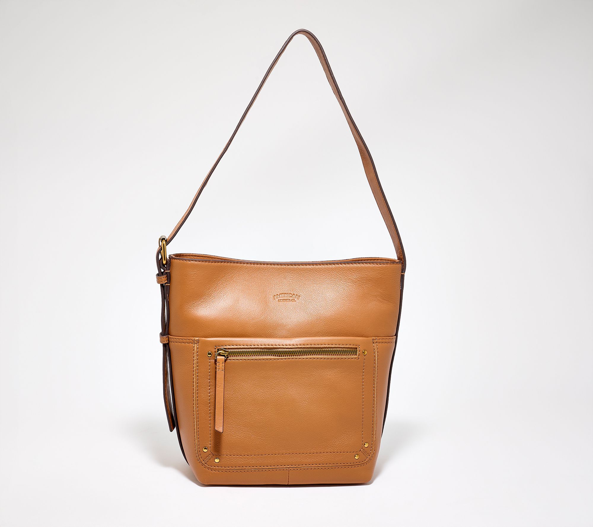 American Leather Co. Jamestown Leather Bucket Hobo