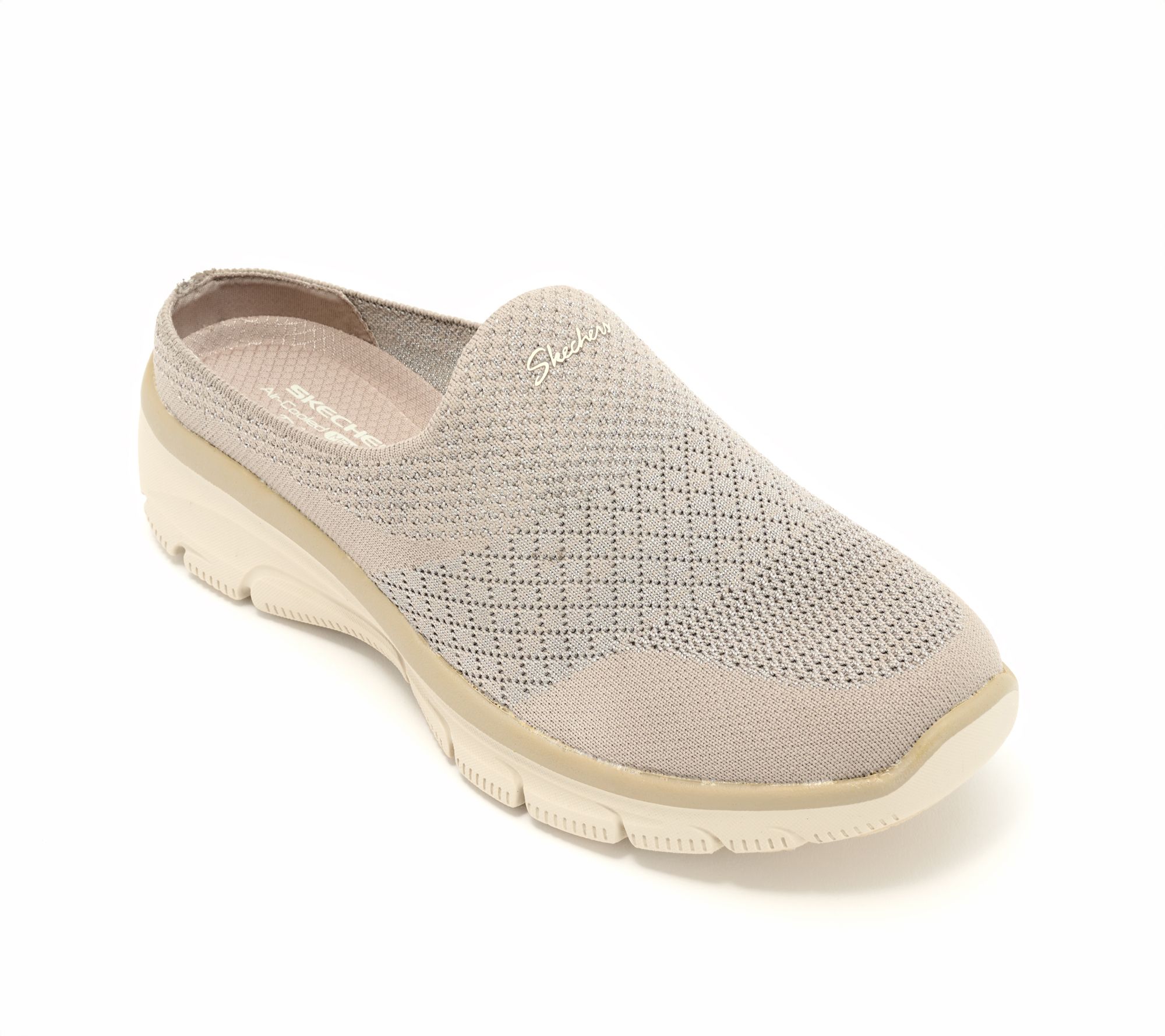 "As Is" Skechers Easy Going Washable Vegan Knit Mules-Open Flow